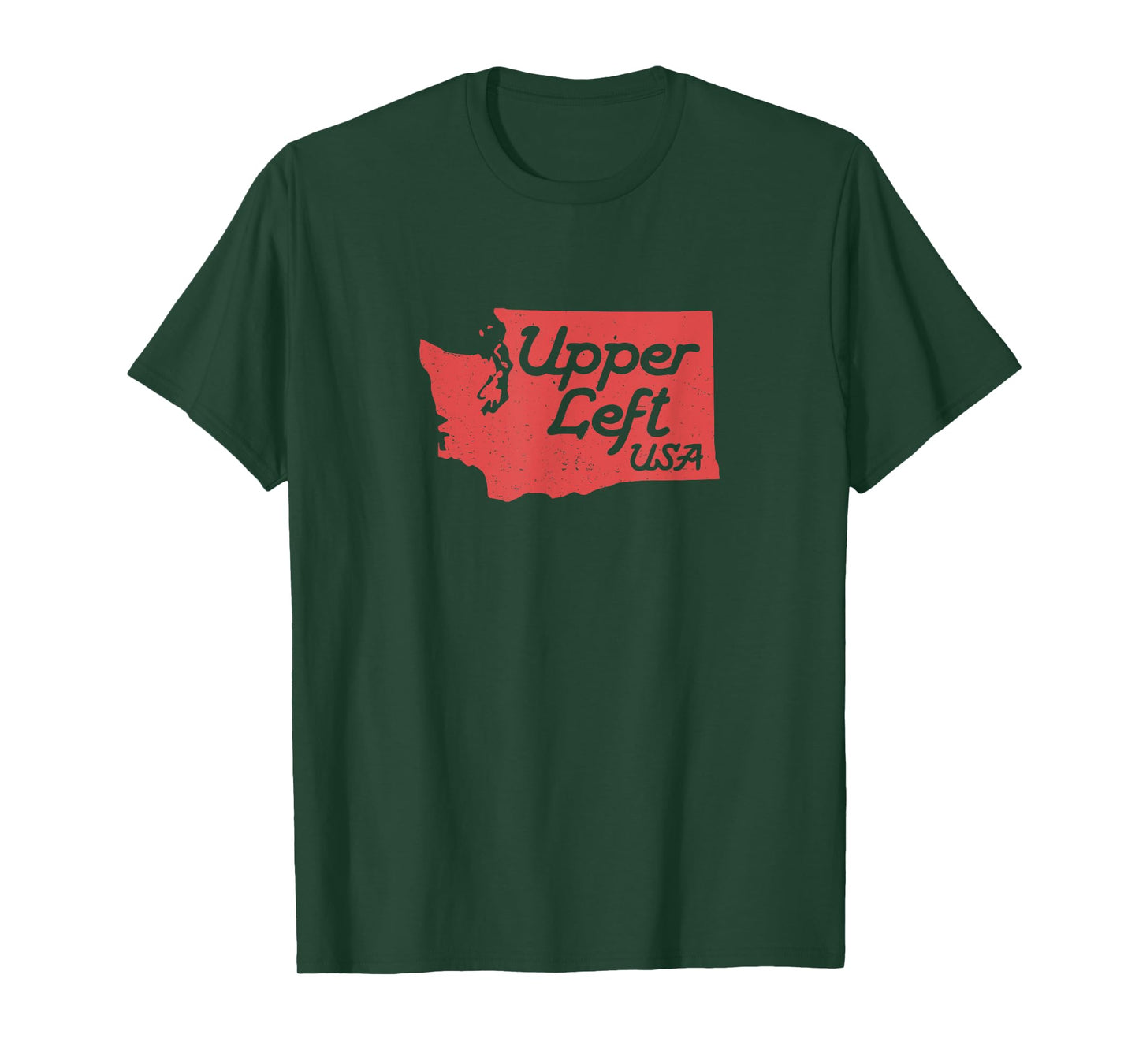 Upper Left USA T Shirt PNW Pacific Northwest tee T-Shirt