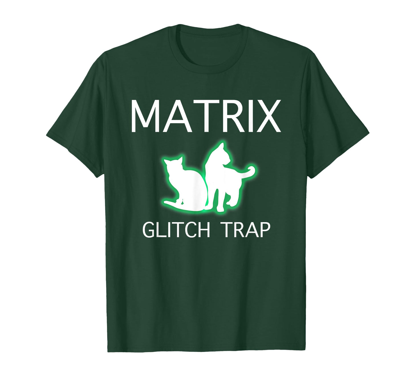 Cat Glitch Trap in Matrix T-Shirt for Men Women