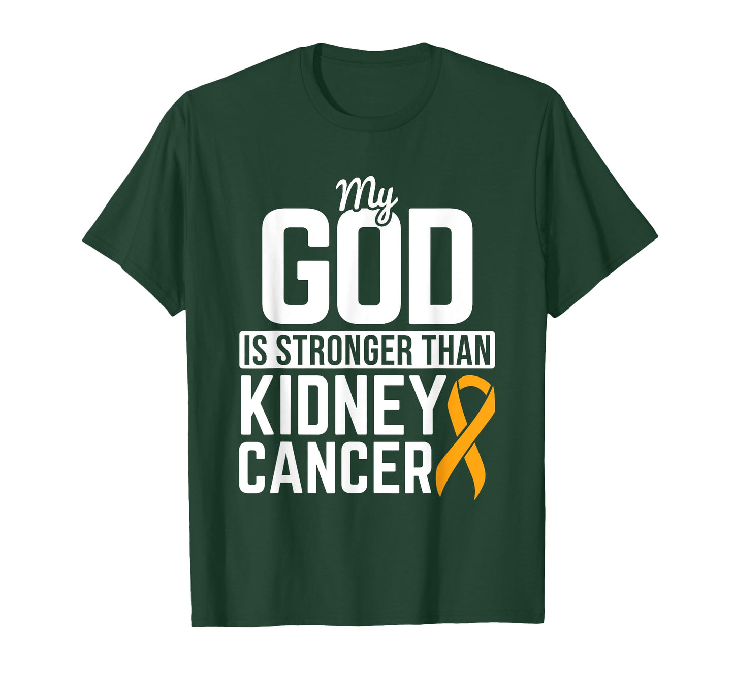 God Stronger than Kidney Cancer Kidney Cancer Awareness RCC T-Shirt