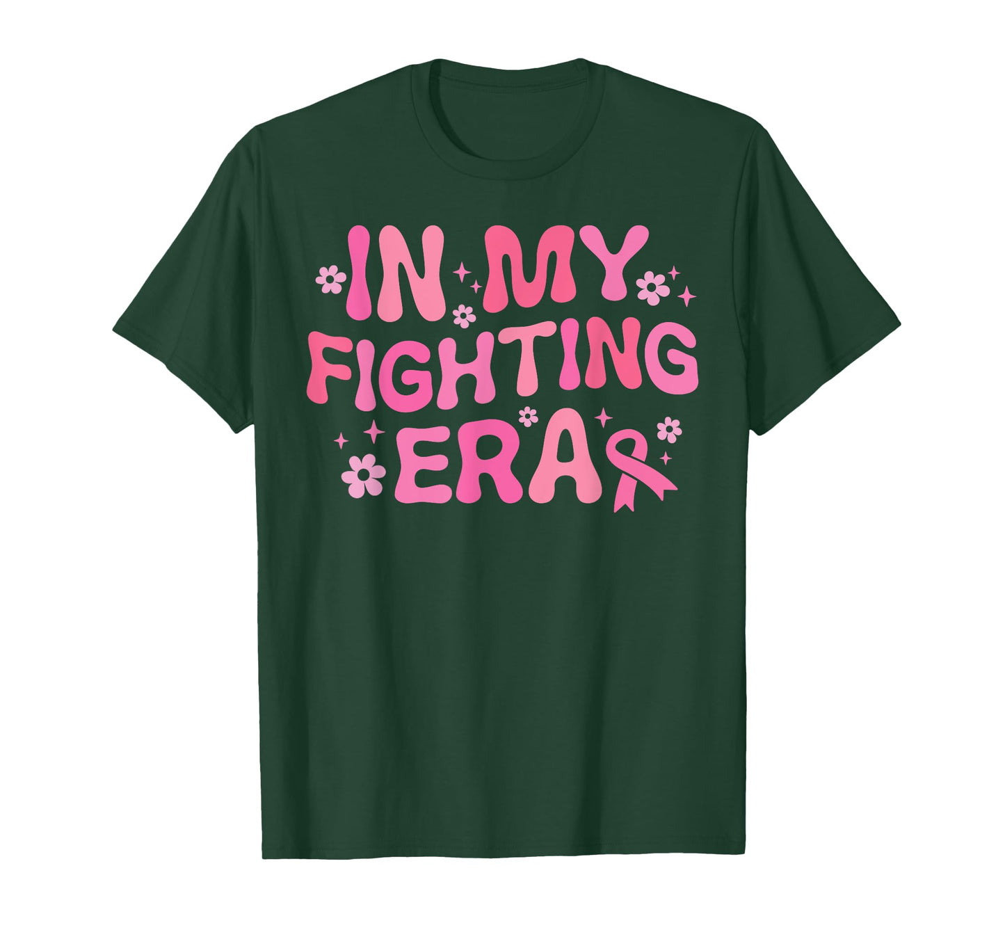 In My Fighting Era Breast Cancer Awareness Warrior Groovy T-Shirt