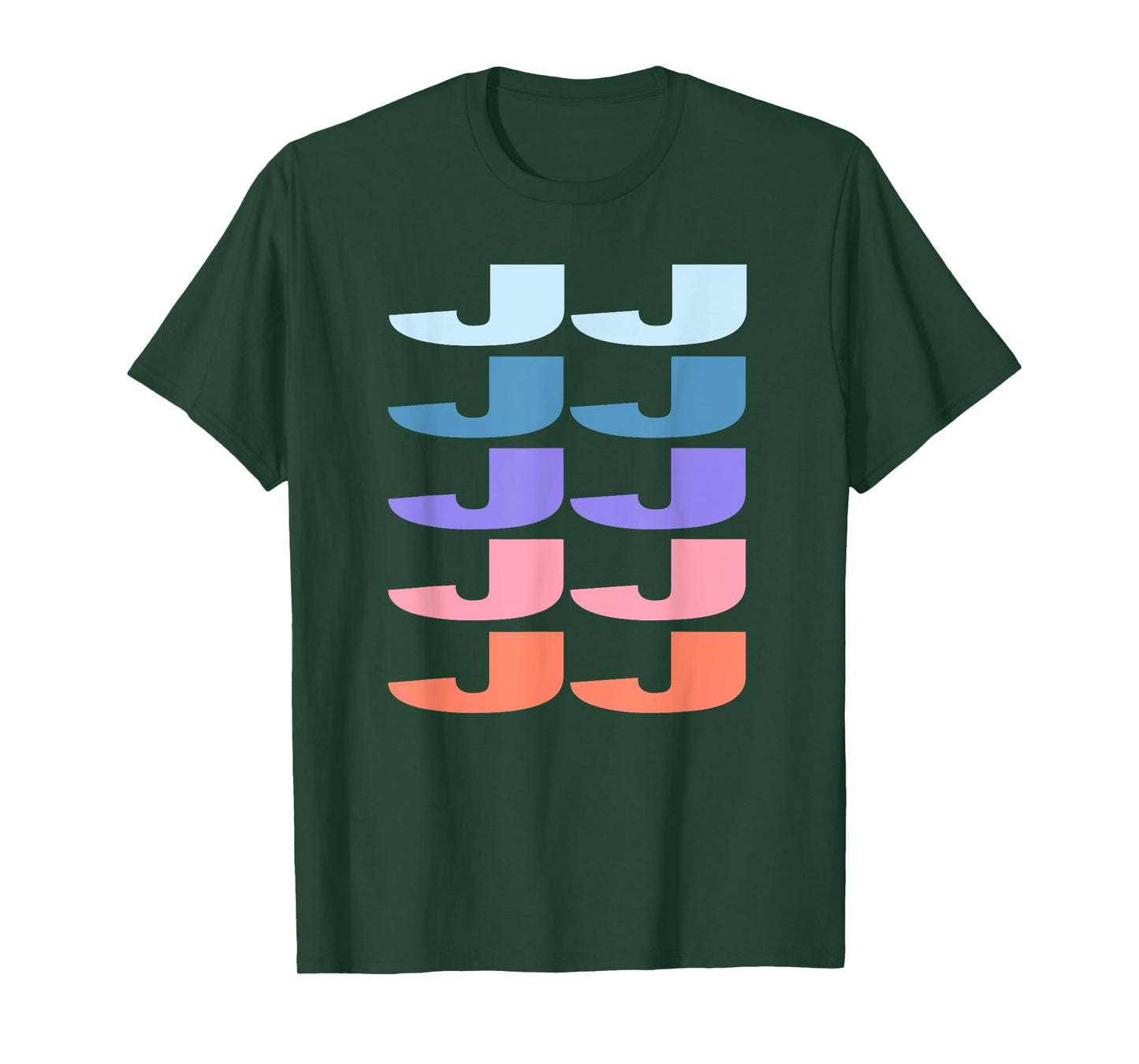 Funny Modern Repeated Text Design JJ T-Shirt