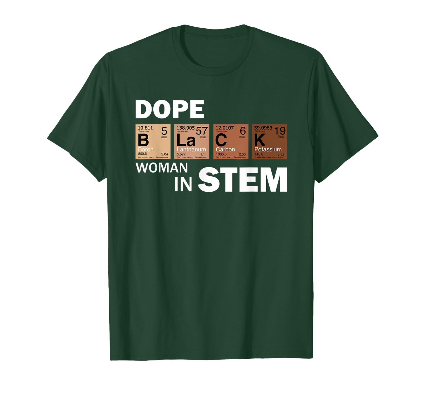 Black Women In STEM Teacher Melanated African American T-Shirt
