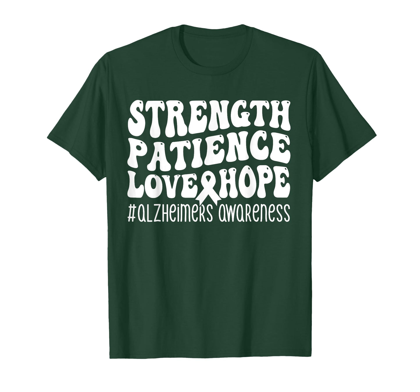 End Alz Alzheimers Walk Strength Patience Love Hope Purple T-Shirt