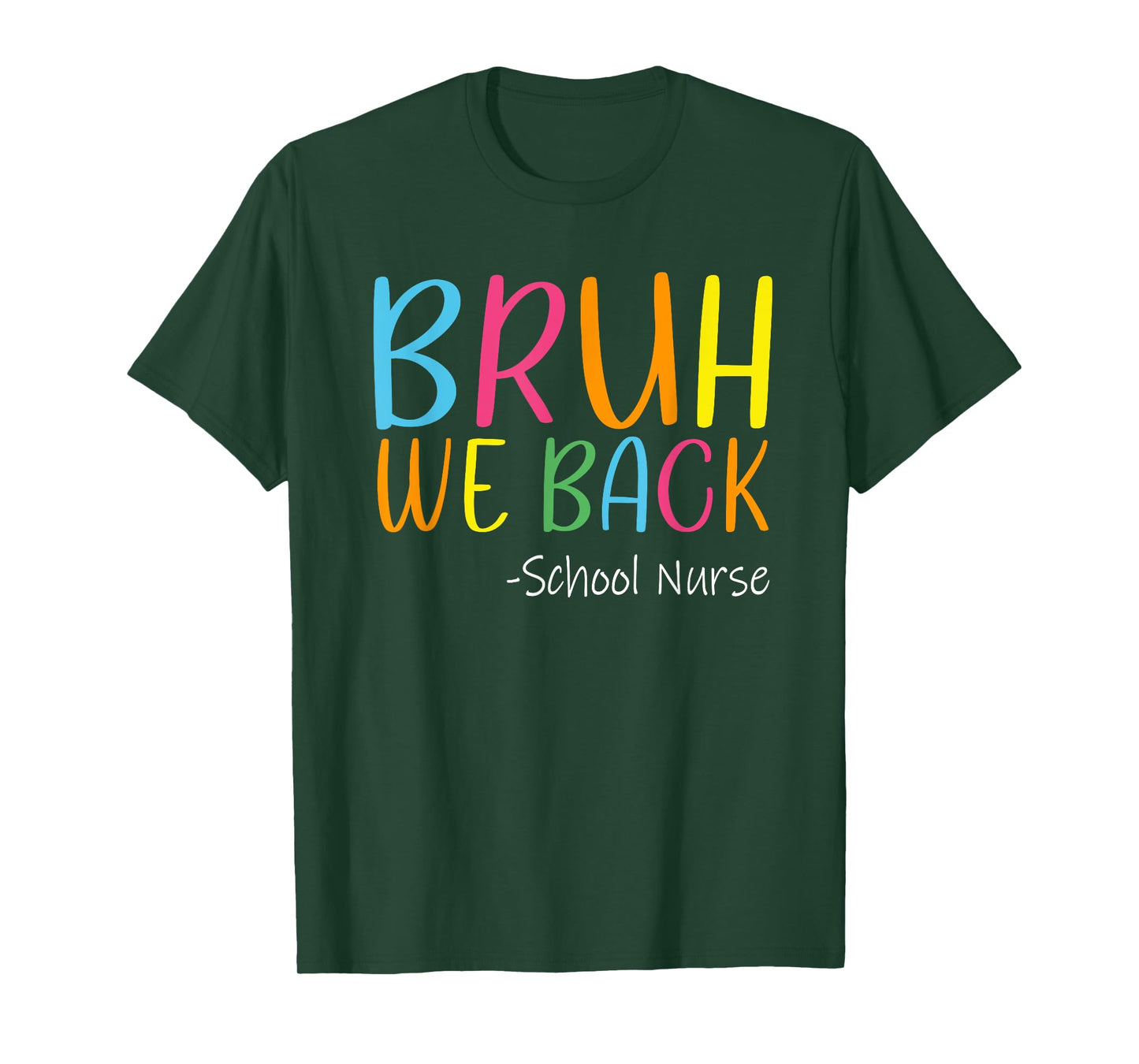Cute Groovy Bruh We Back School Nurse Shirt Back To School T-Shirt