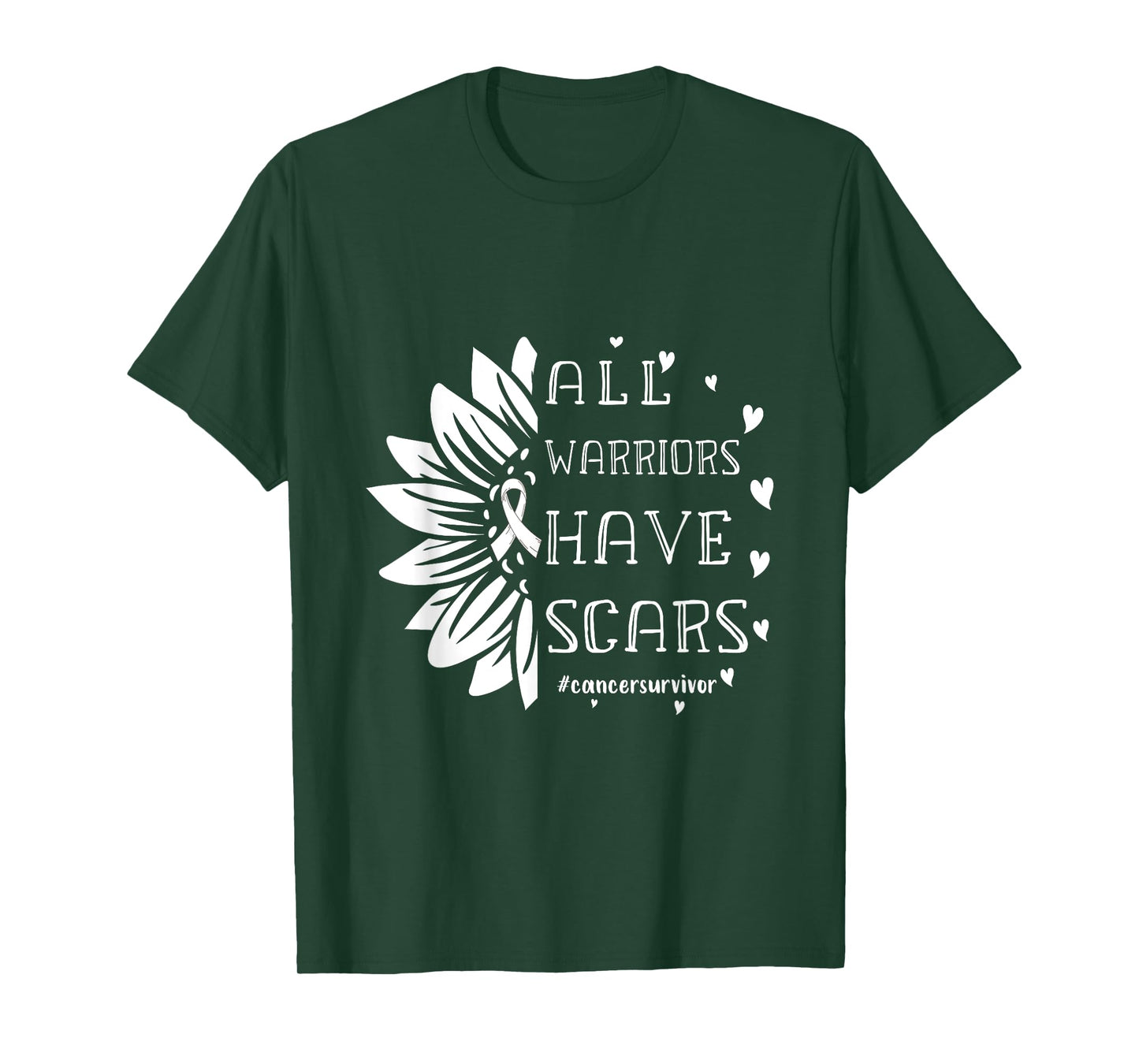 All Warriors have Scars Cancer Survivor Fighter Empowering T-Shirt