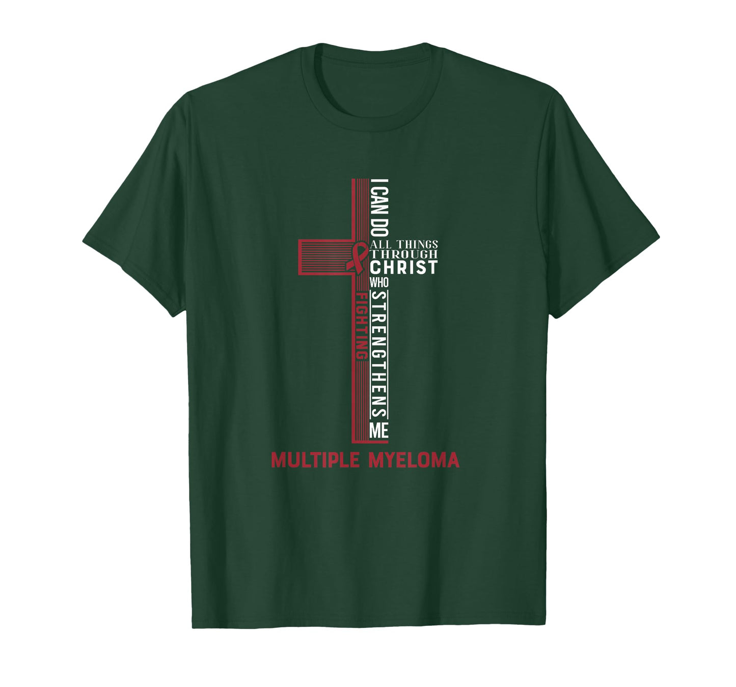 Multiple Myeloma Fight Cancer Ribbon T-Shirt