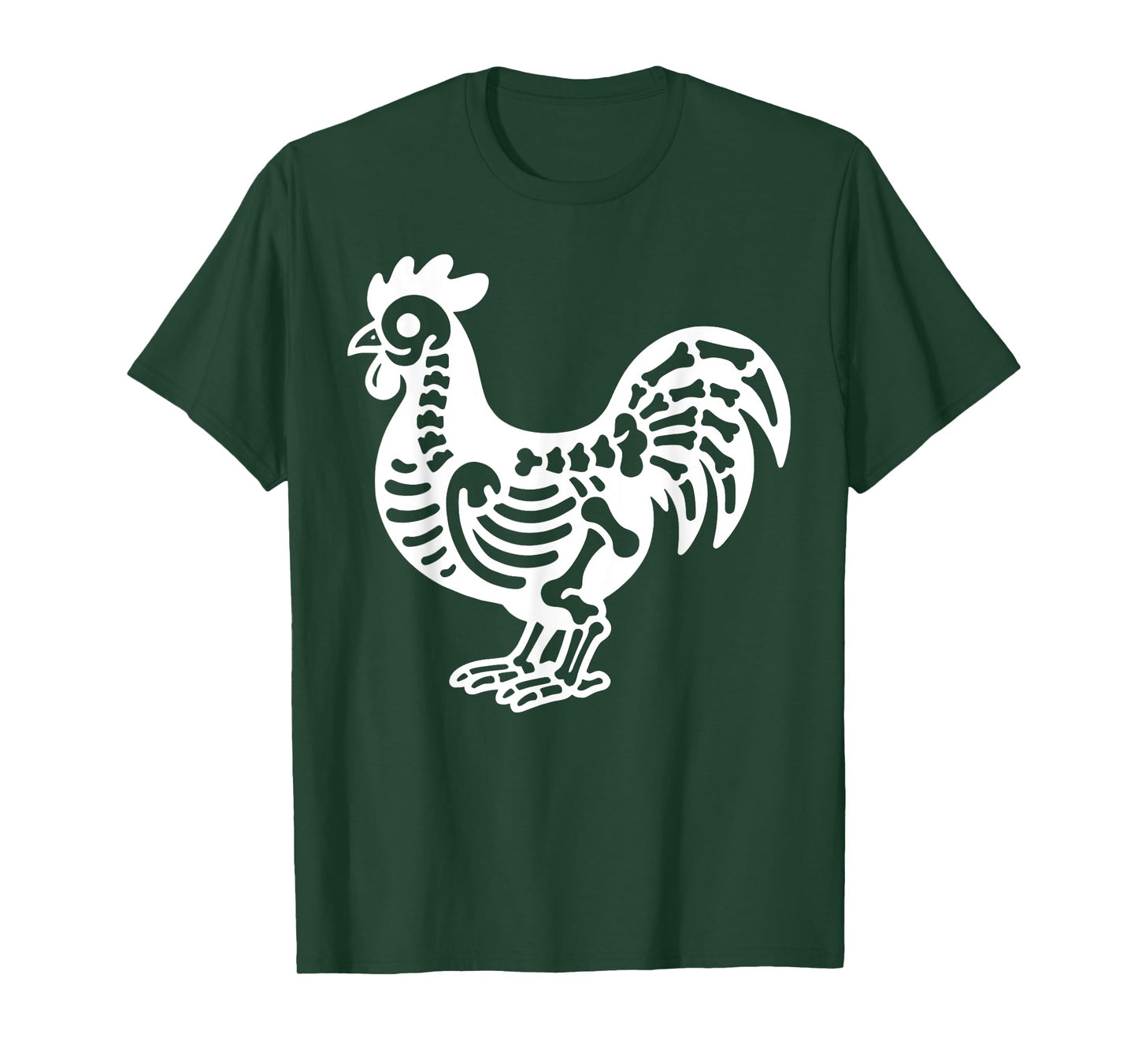 Funny Rooster Skeleton Bones Halloween XRay Tech Radiologist T-Shirt