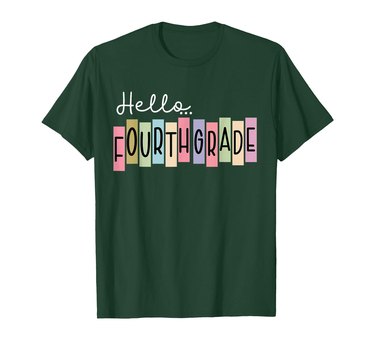 Back To School Hello Fourth Grade Teacher 4th Grade T-Shirt