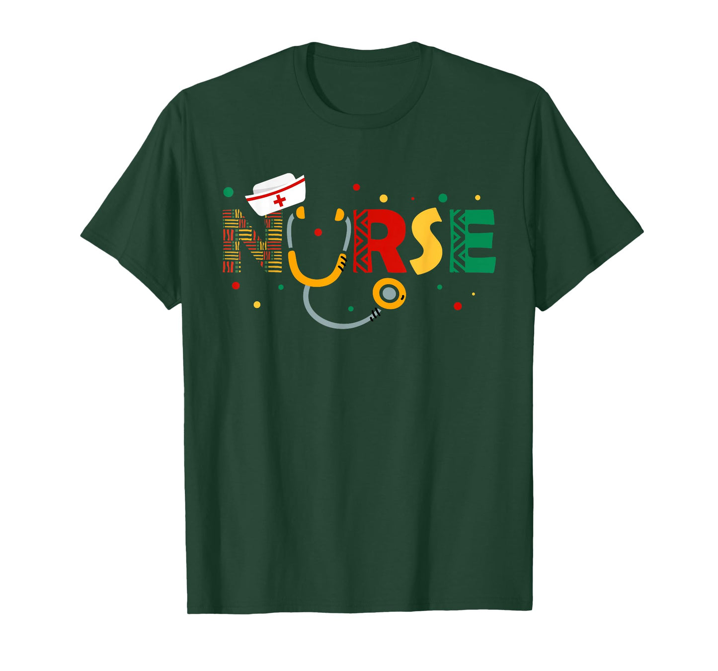 Juneteenth Nurse Melanin Nursing Stethoscope Black History T-Shirt