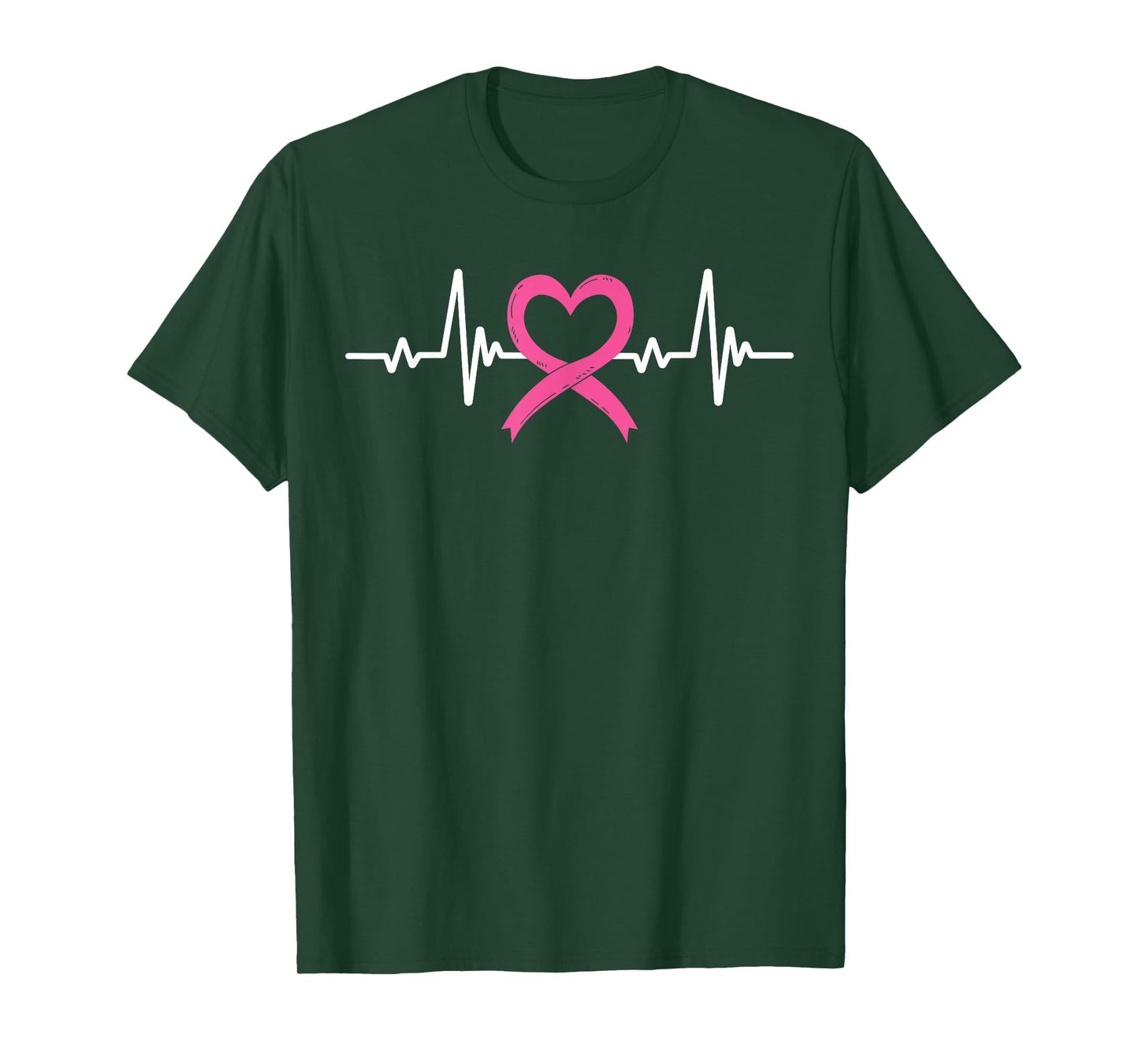 Breast Cancer Awareness Month Pink Ribbon Heartbeat T-Shirt