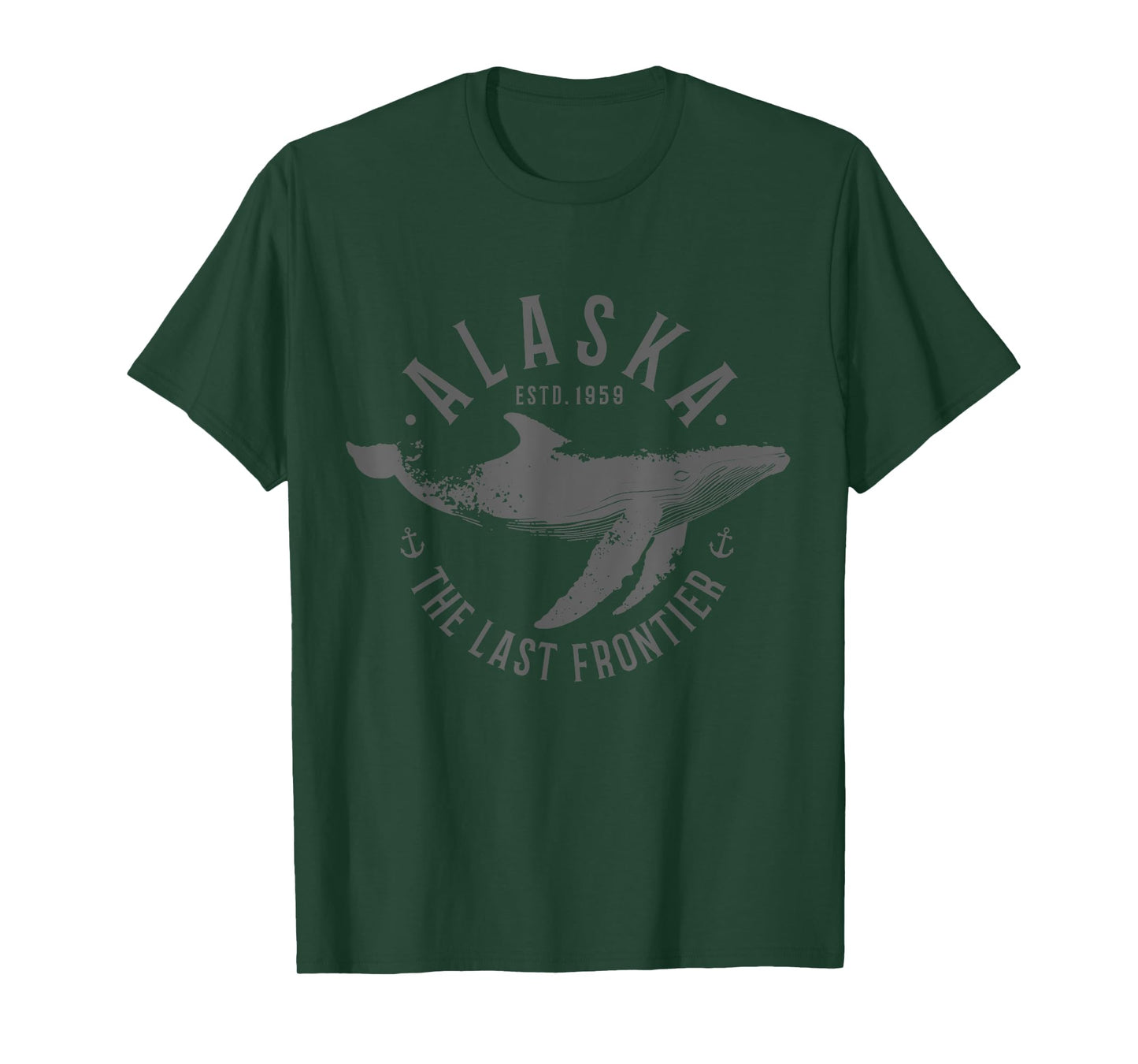 Alaska The Last Frontier Whale Ocean Nautical Souvenir T-Shirt