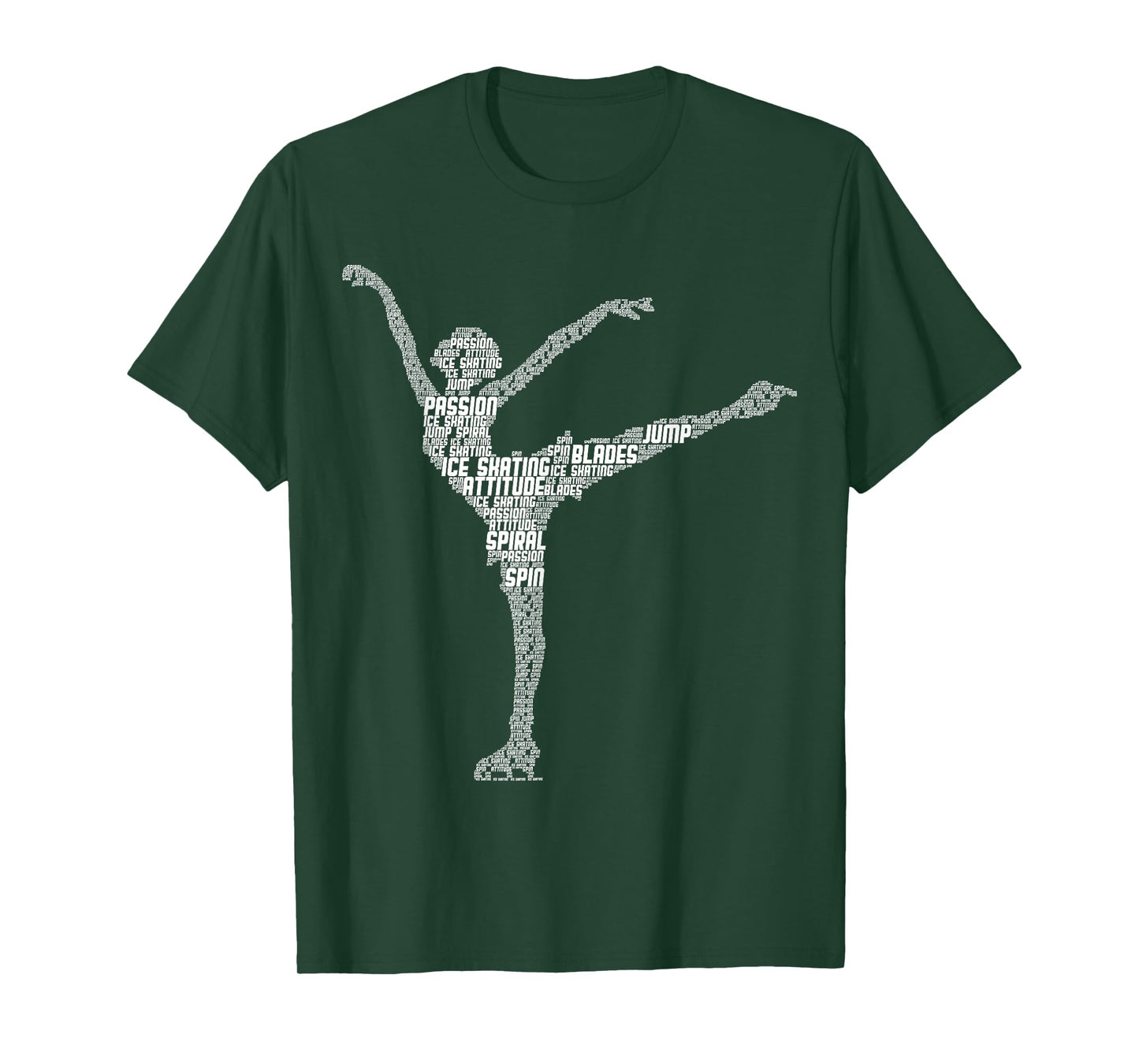 Figure Skating Ice Skates Girls Ladies T-Shirt