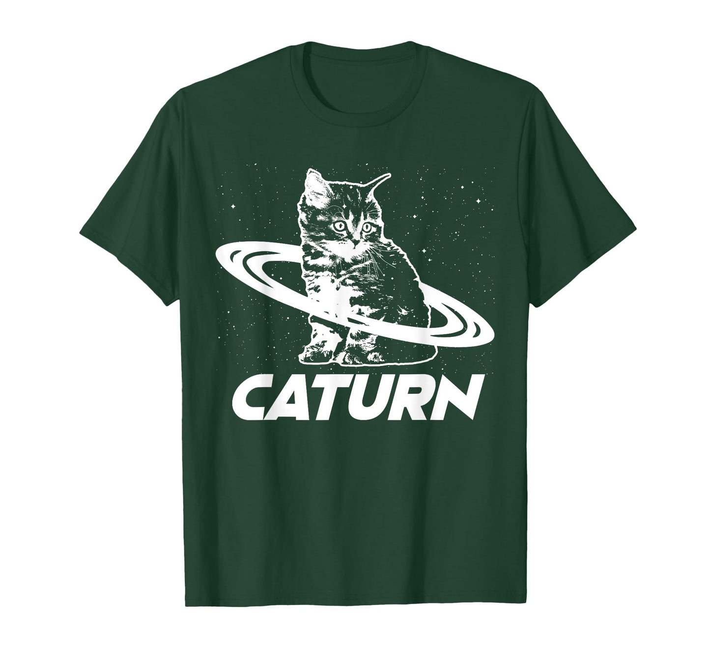 Caturn Saturn Space Cat T-Shirt