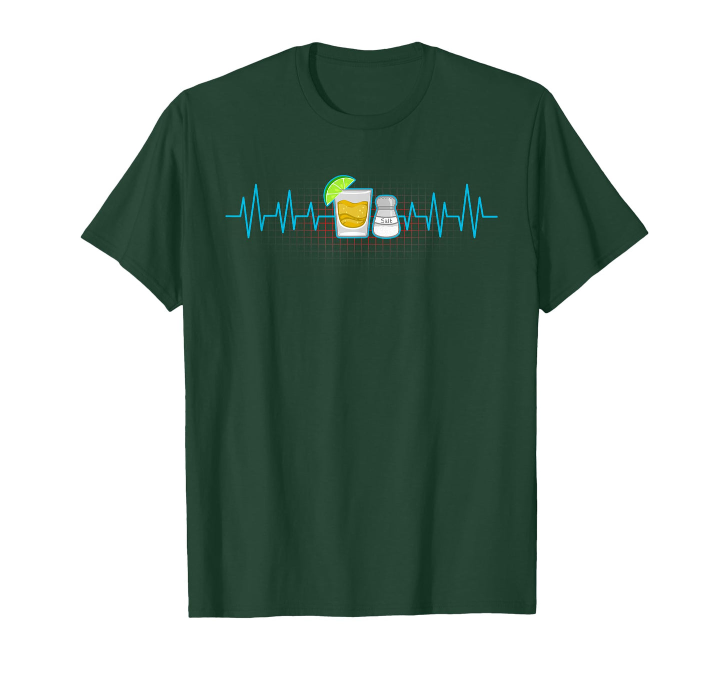 Tequila Lime Salt Heartbeat Funny Cinco De Mayo Fiesta Gift T-Shirt