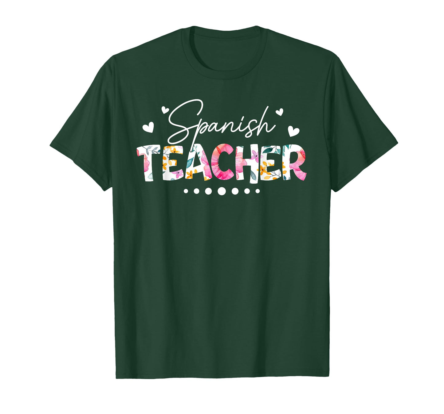 Back To School Spanish Teacher Floral First Day Of School T-Shirt