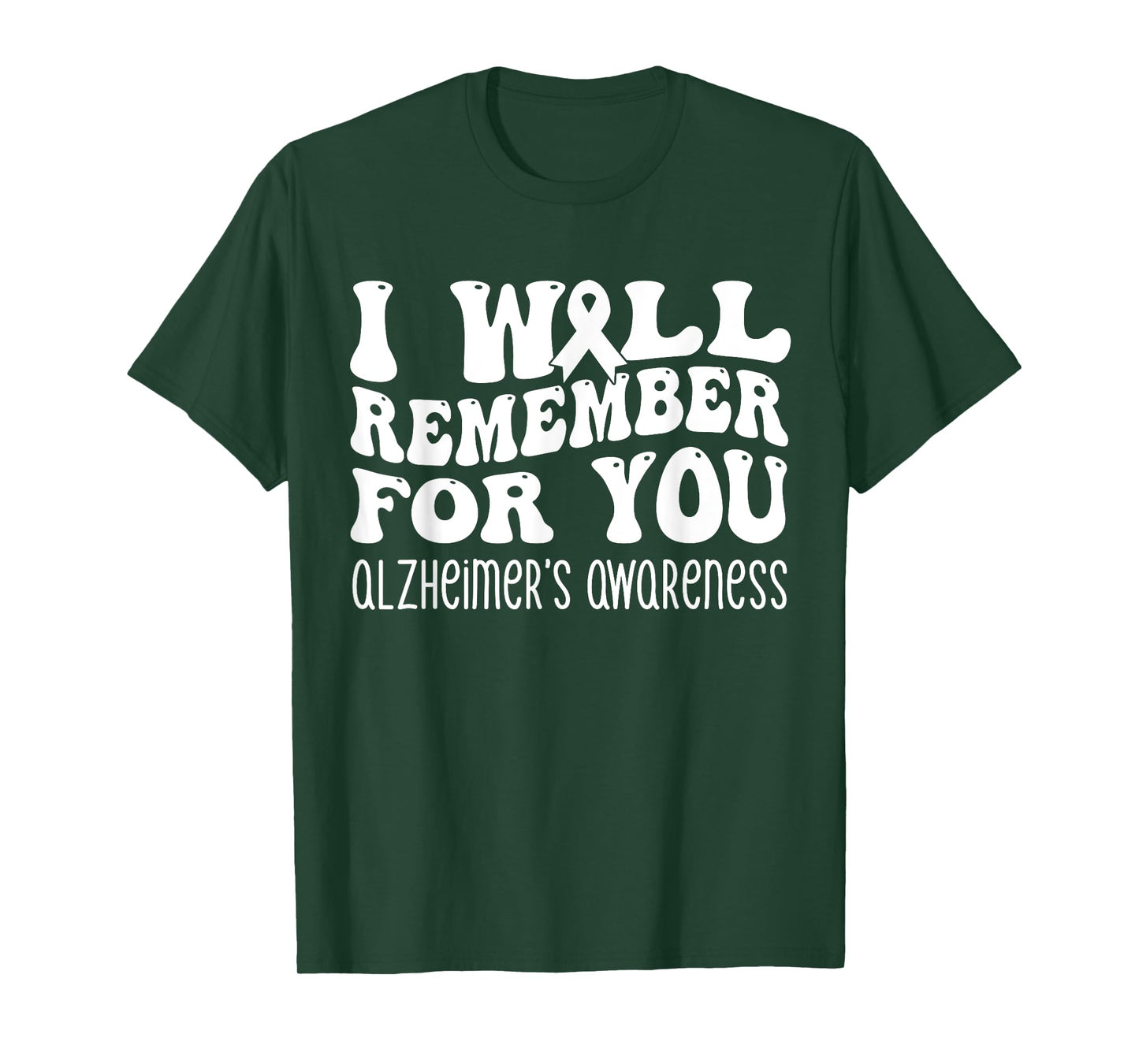 I Will Remember For You Alzheimer's Awareness Purple Womens T-Shirt