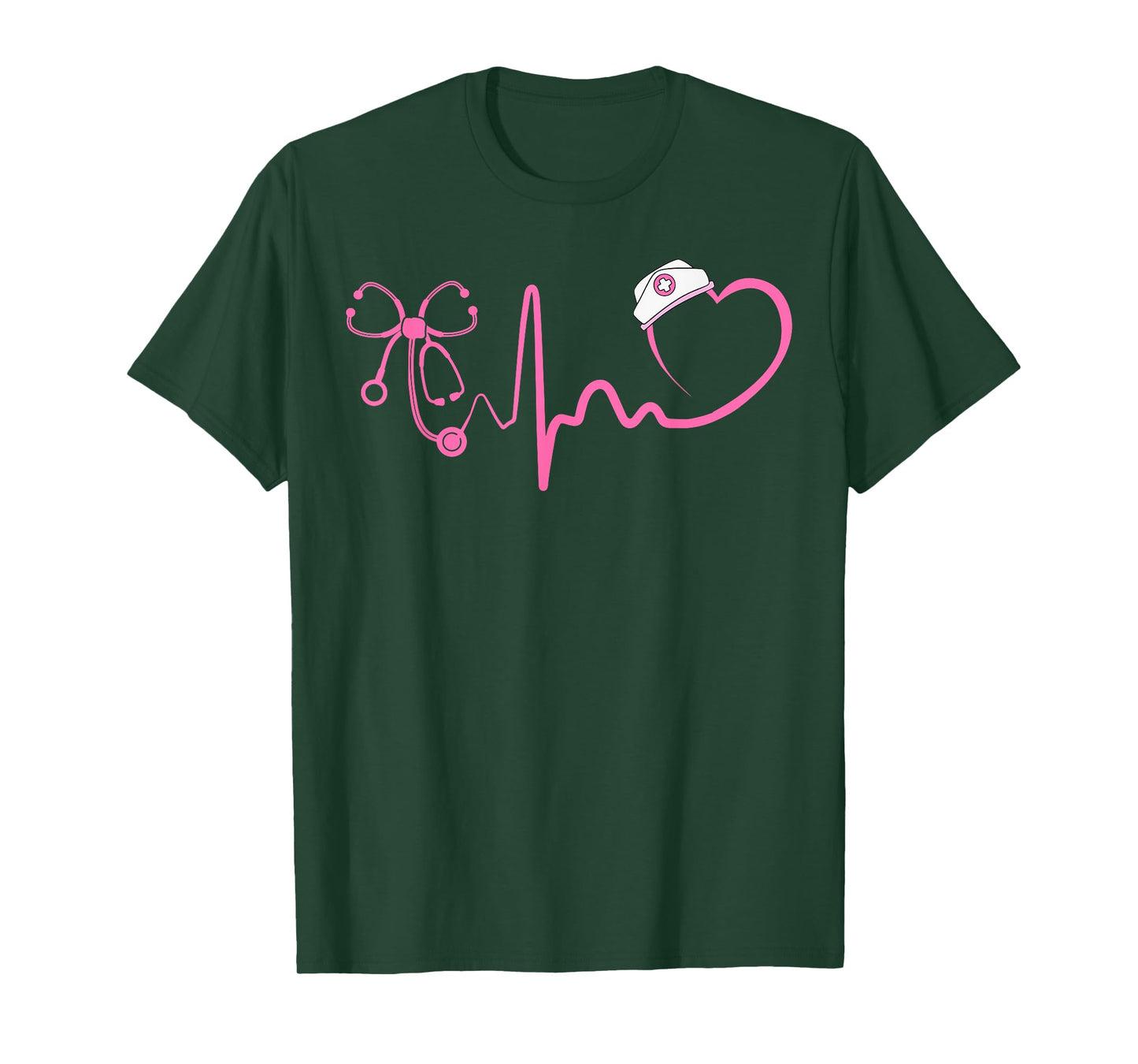 Women Stethoscope Nurse Coquette Heartbeat Nurse Life T-Shirt