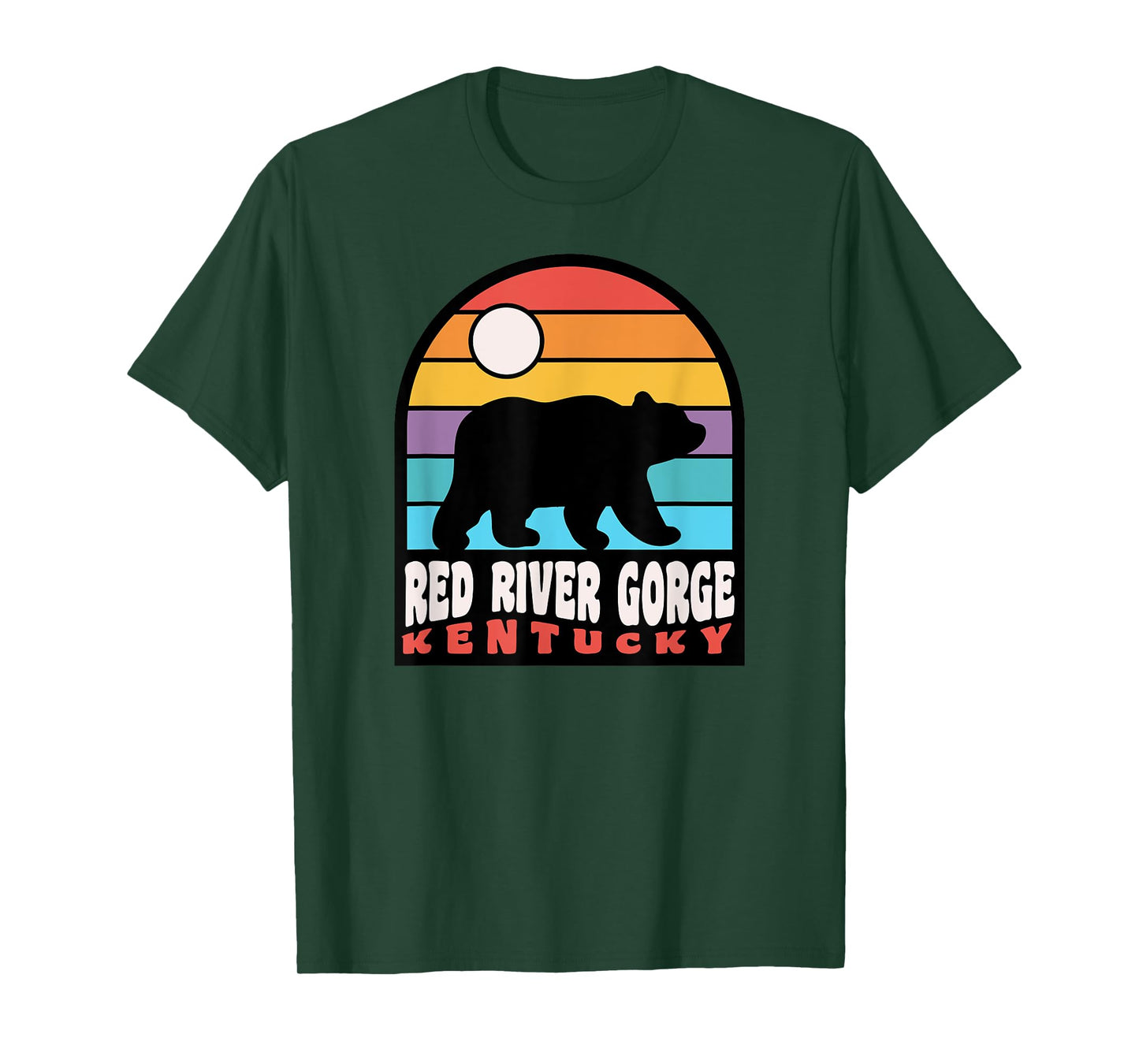 Red River Gorge Kentucky Hiking Bear Badge T-Shirt