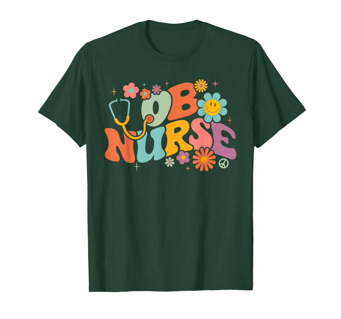 Obstetrics Nurse Nursing School Medical Groovy OB Nurse T-Shirt