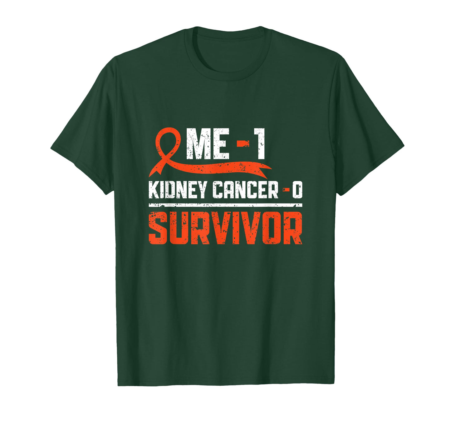 Kidney Cancer Warrior Orange Ribbon Apparel Kidney Cancer Survivor Unisex-Adults T-Shirt Black Short Sleeve Crew Neck Size 6 Regular Fit Modern Humor T-Shirt