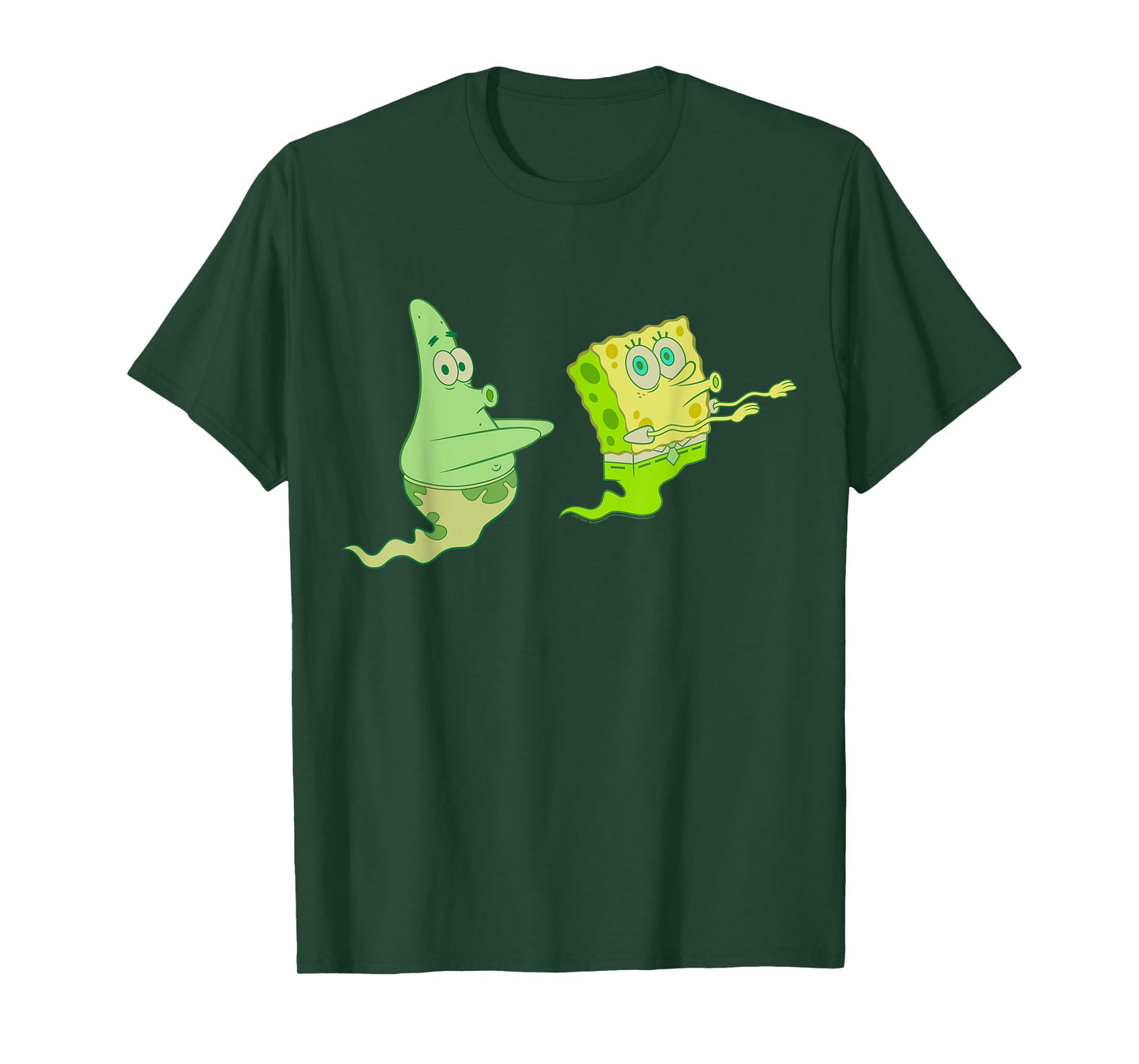 SpongeBob SquarePants Halloween Patrick Star Green Ghost T-Shirt