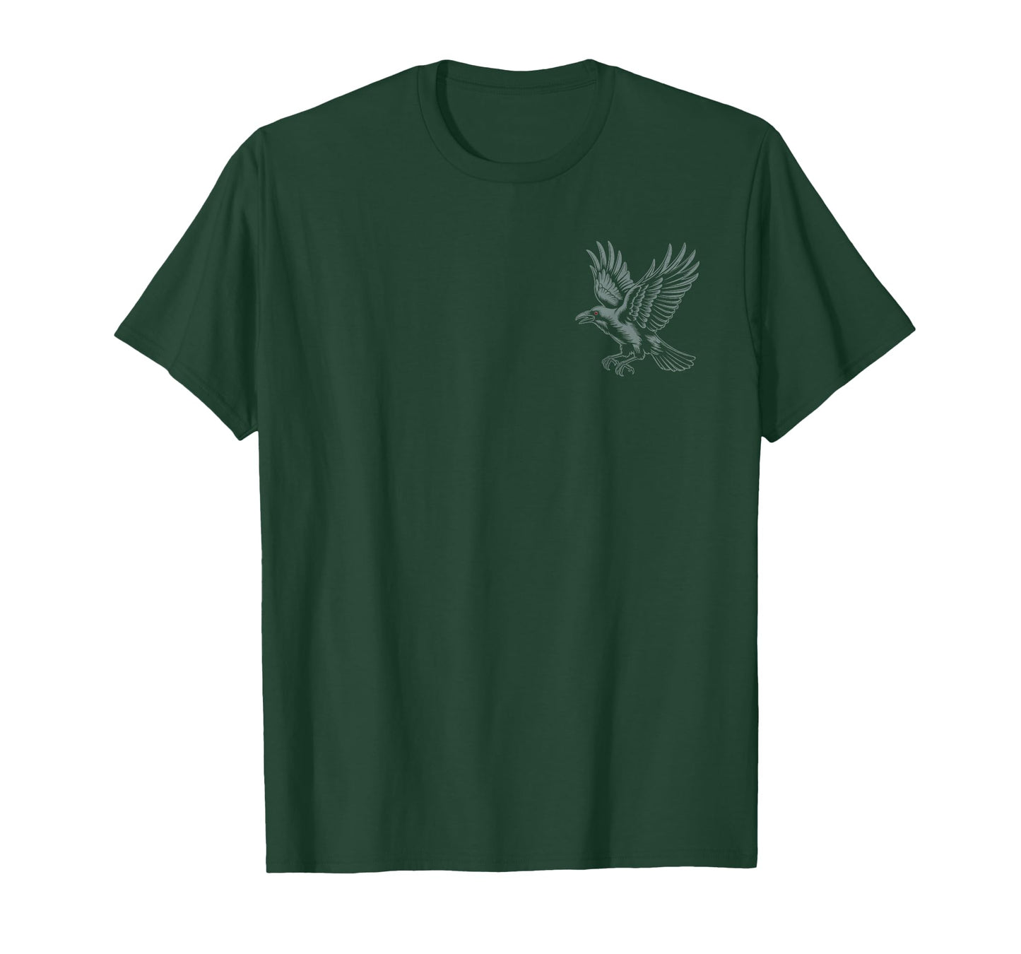 F-Caw-F Funny Black Bird Moon Gothic Adult Humor (2 Side) T-Shirt