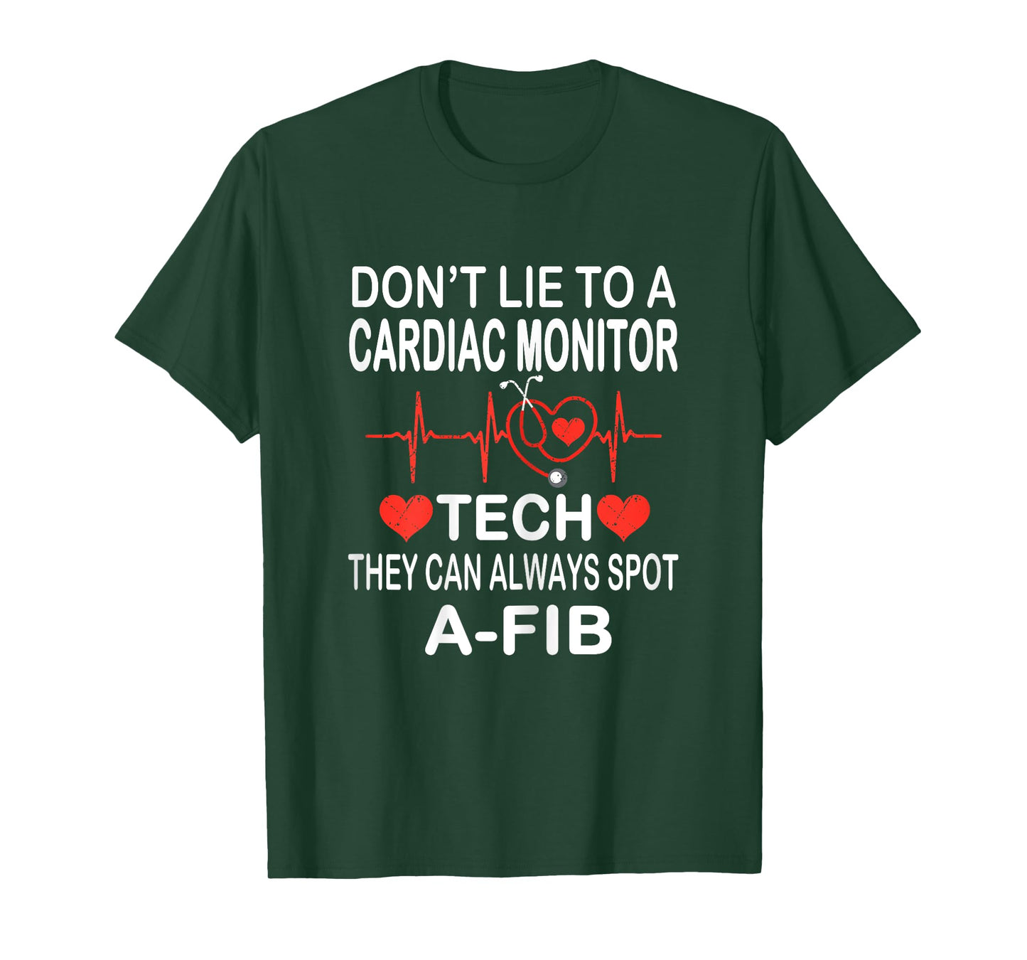 School Nurse Cardiac Monitor Tech - Always Spot A-Fib EKG T-Shirt