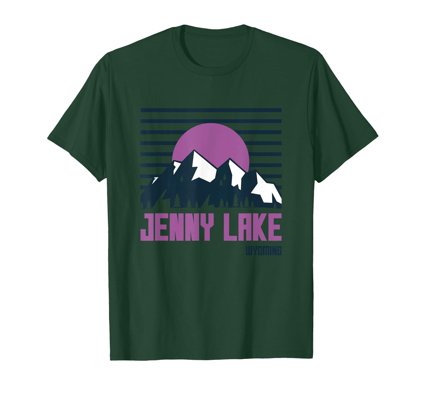 Jenny Lake Wyoming Vintage Mountains Hiking Camp Retro T-Shirt
