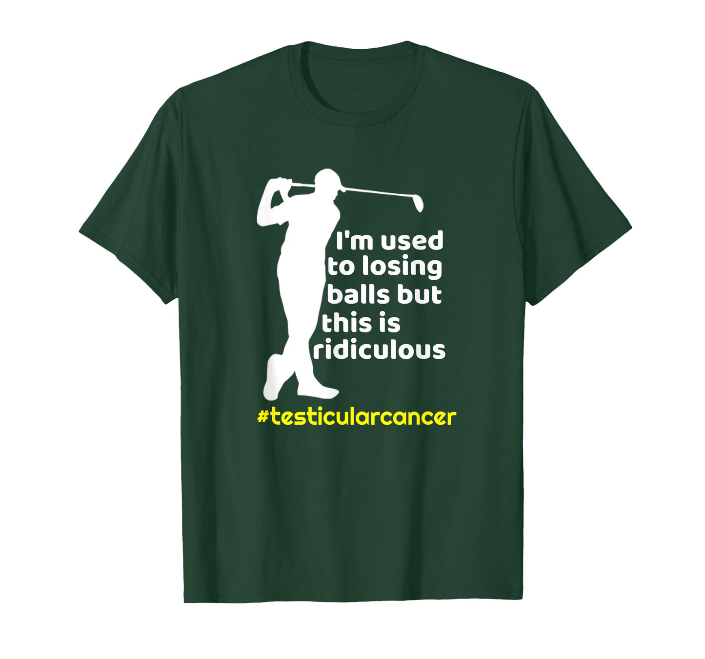 Funny Testicular Cancer Survivor Golf Player Orchidectomy T-Shirt