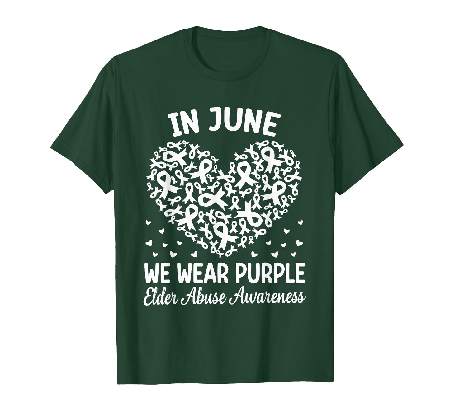 In June We Wear Purple Ribbon Elder Abuse Awareness T-Shirt