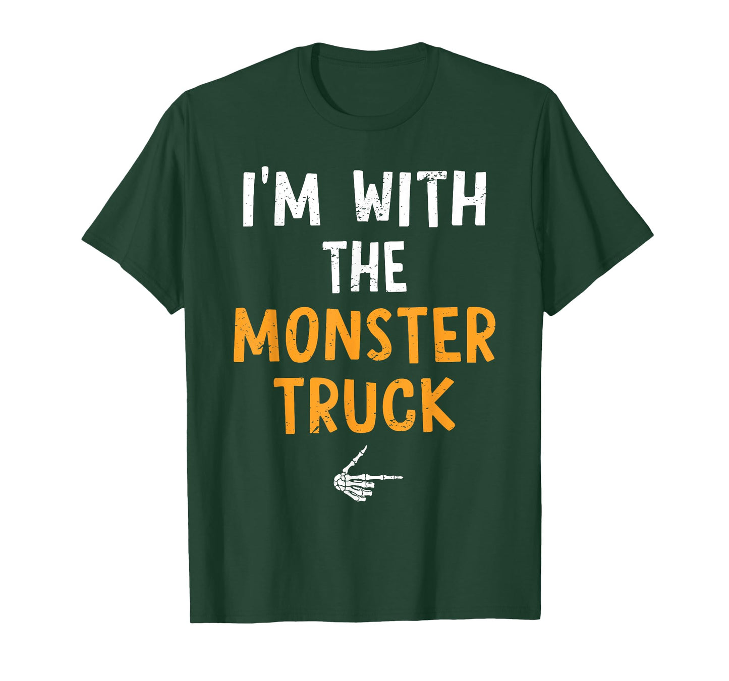 I'm with The Monster Truck Costume Halloween Matching Couple T-Shirt