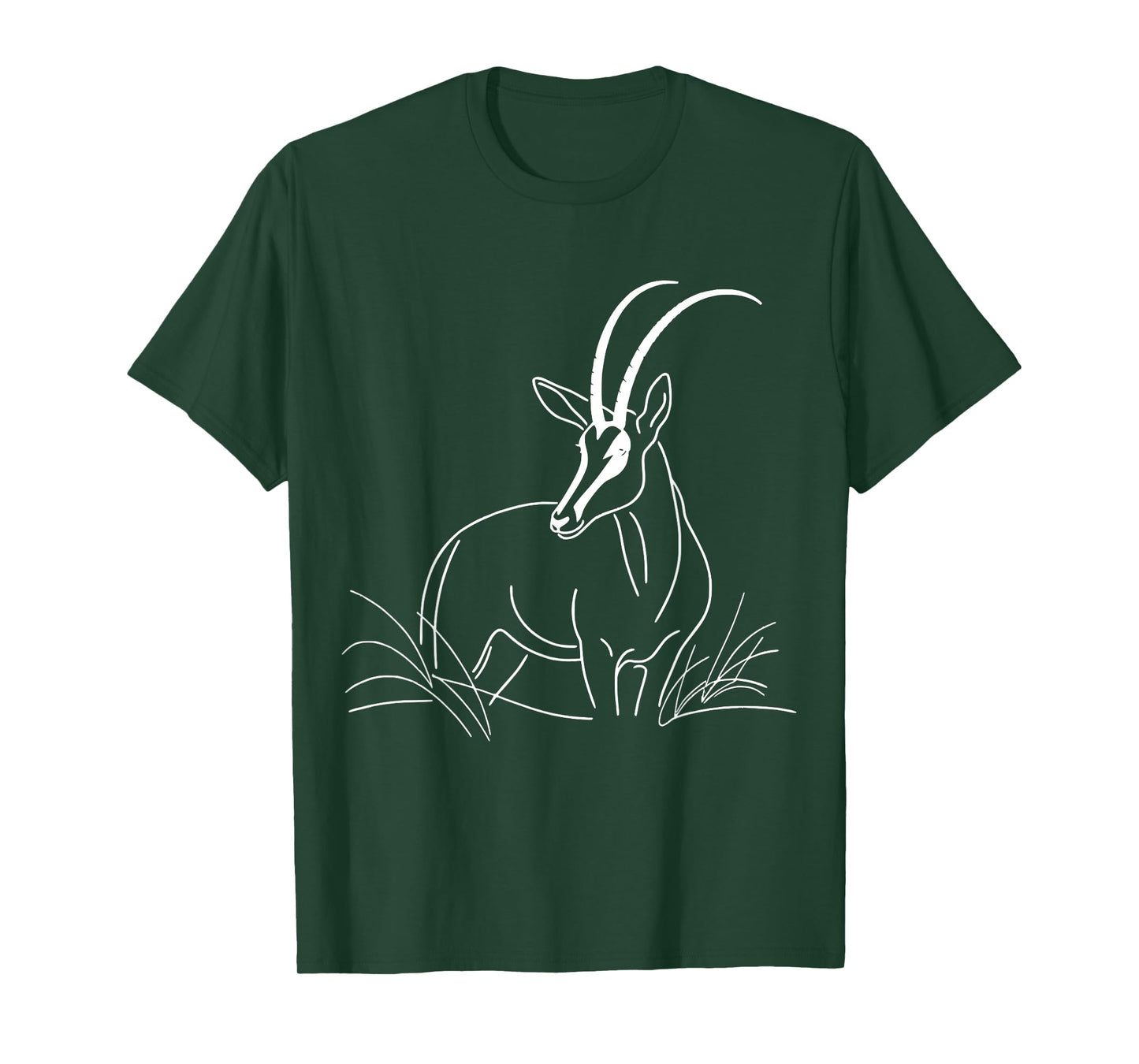 Sable Antelope Antelope Line Art Mammal Art Zoologist T-Shirt