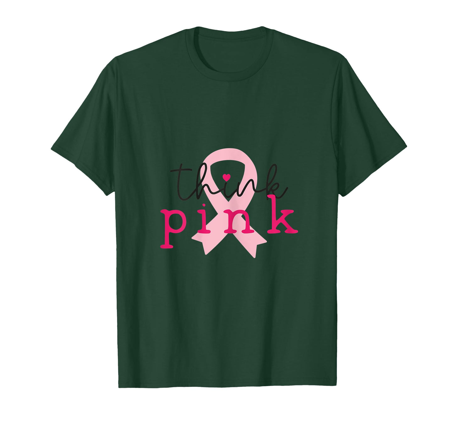 Womens Think Pink October Breast Cancer Awareness T-Shirt
