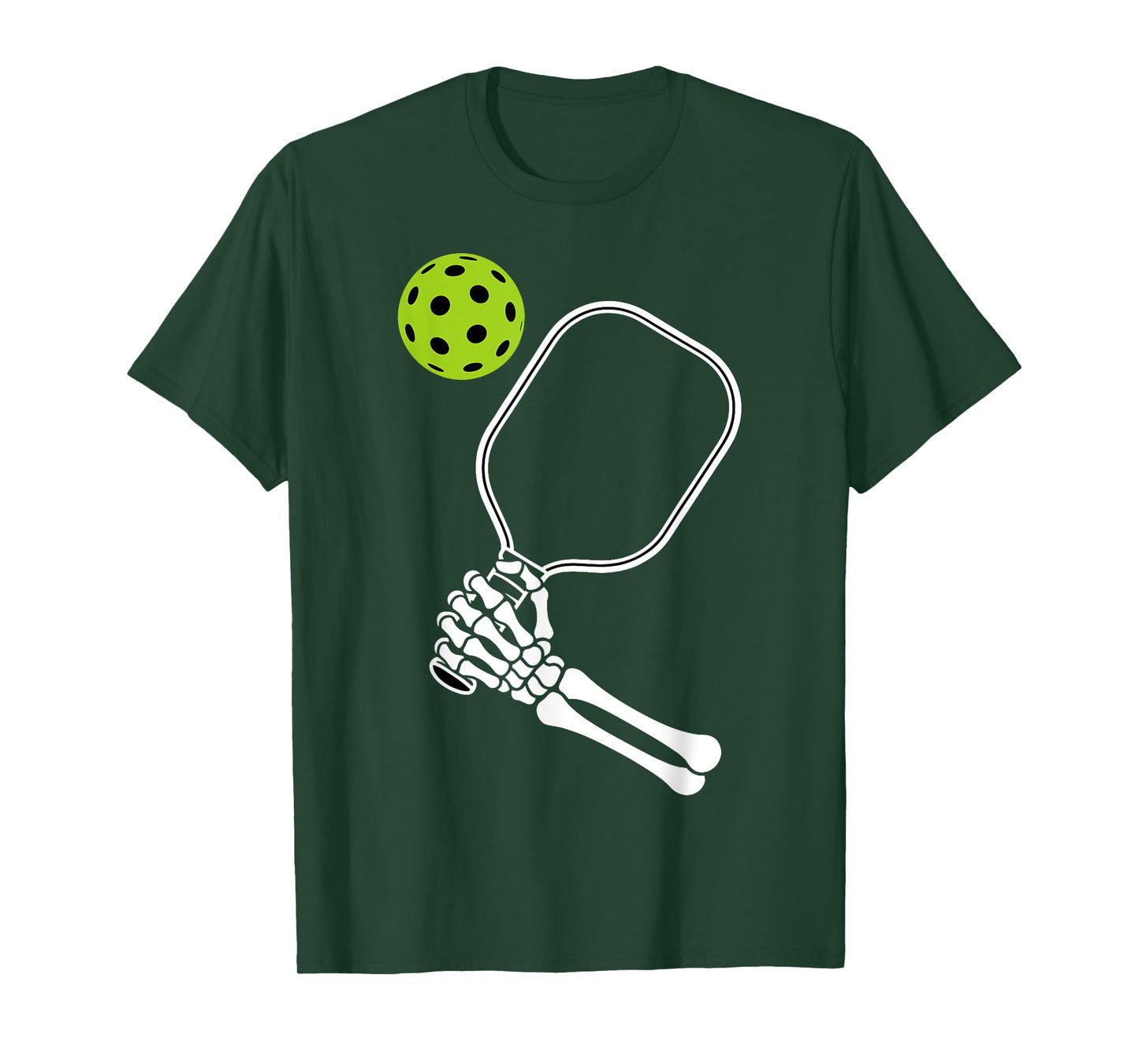 Skeleton Hand Pickleball Paddle Spooky Funny Halloween T-Shirt