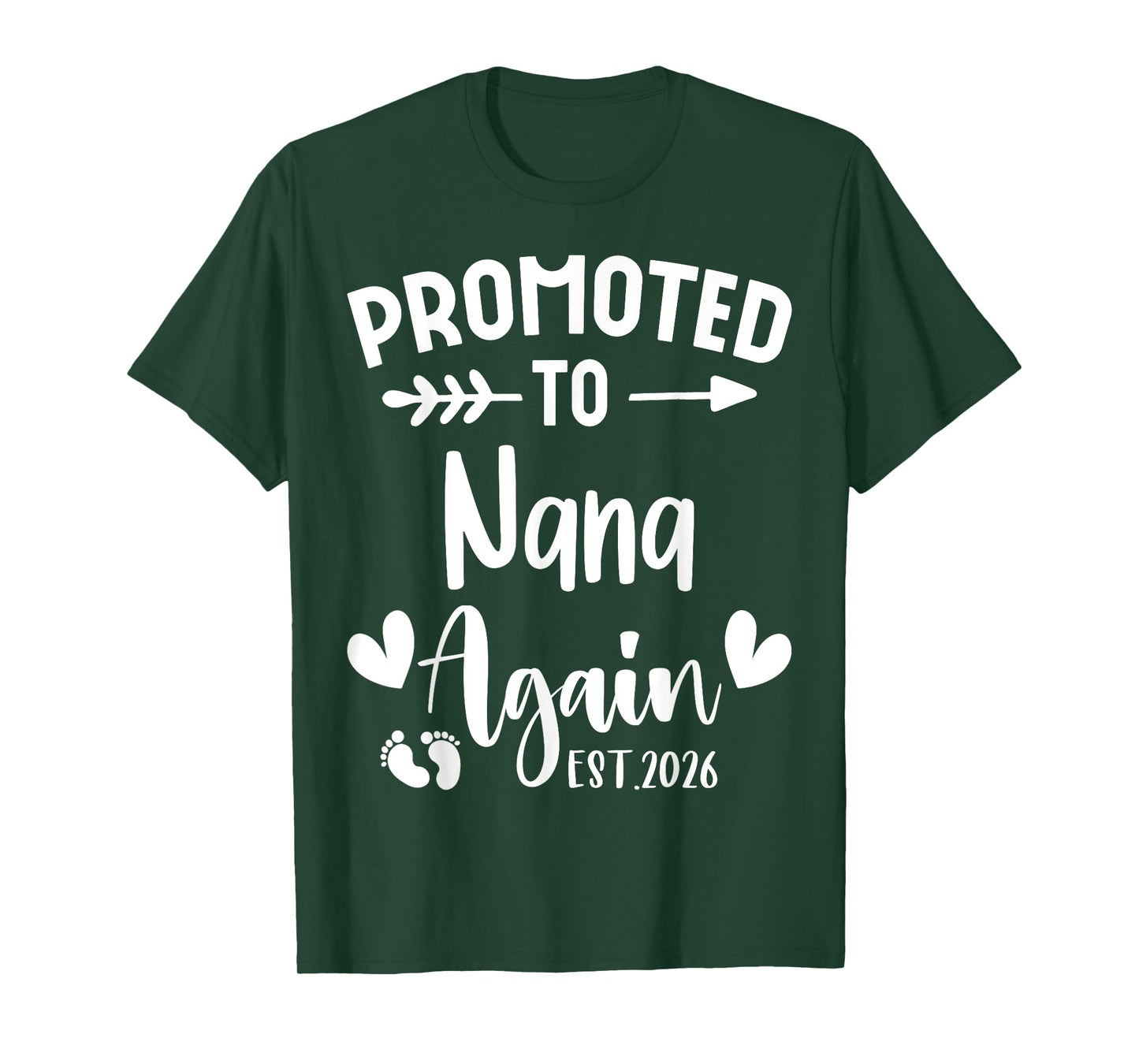 Promoted To NANA Again 2026 Cute Family Pregnancy Reveal T-Shirt