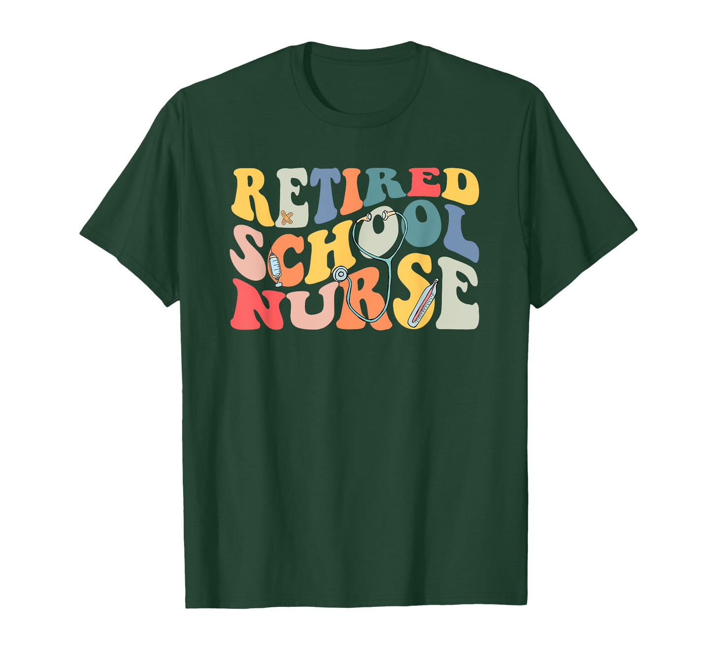 Retro Vintage Retired School Nurse Retirement Party T-Shirt