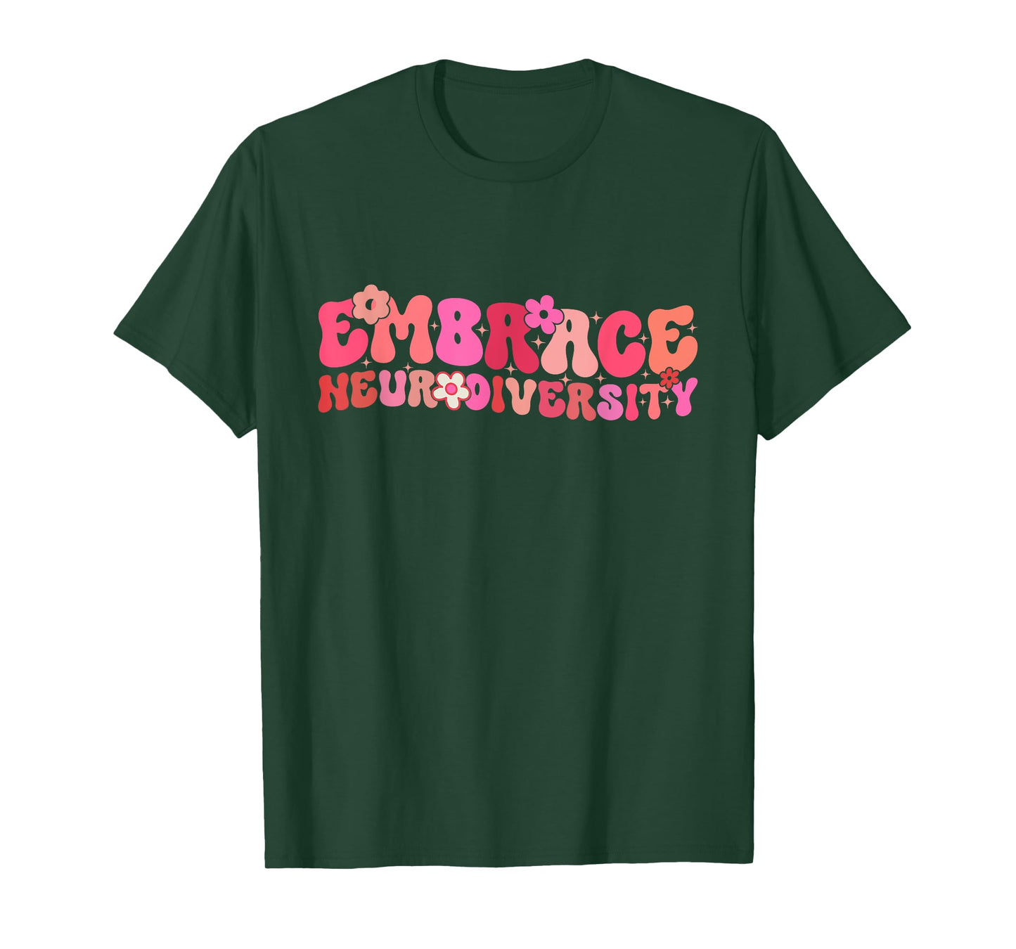 Groovy Embrace Neurodiversity ADHD Autism ASD Awareness T-Shirt