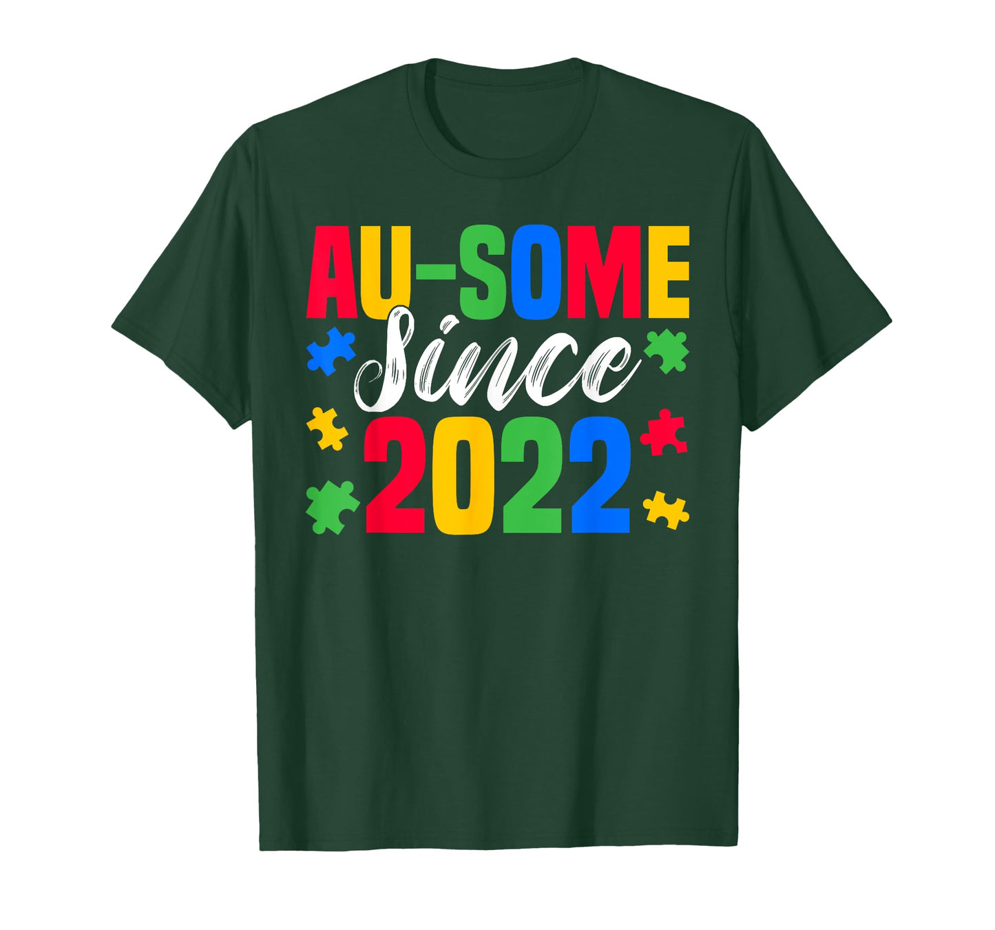 Au-some Since 2022 3 Years Old Autism Awareness Boys Girls T-Shirt