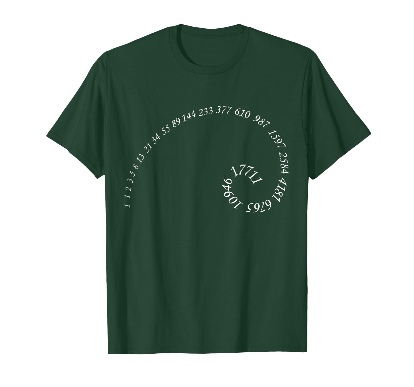 Fibonacci golden ratio spiral design for geometry lovers T-Shirt