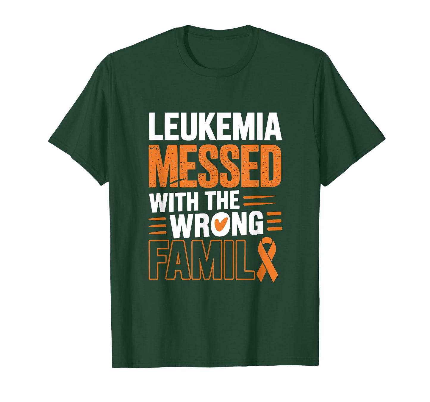 Leukemia Messed The Wrong Family Funny Cancer Awareness T-Shirt