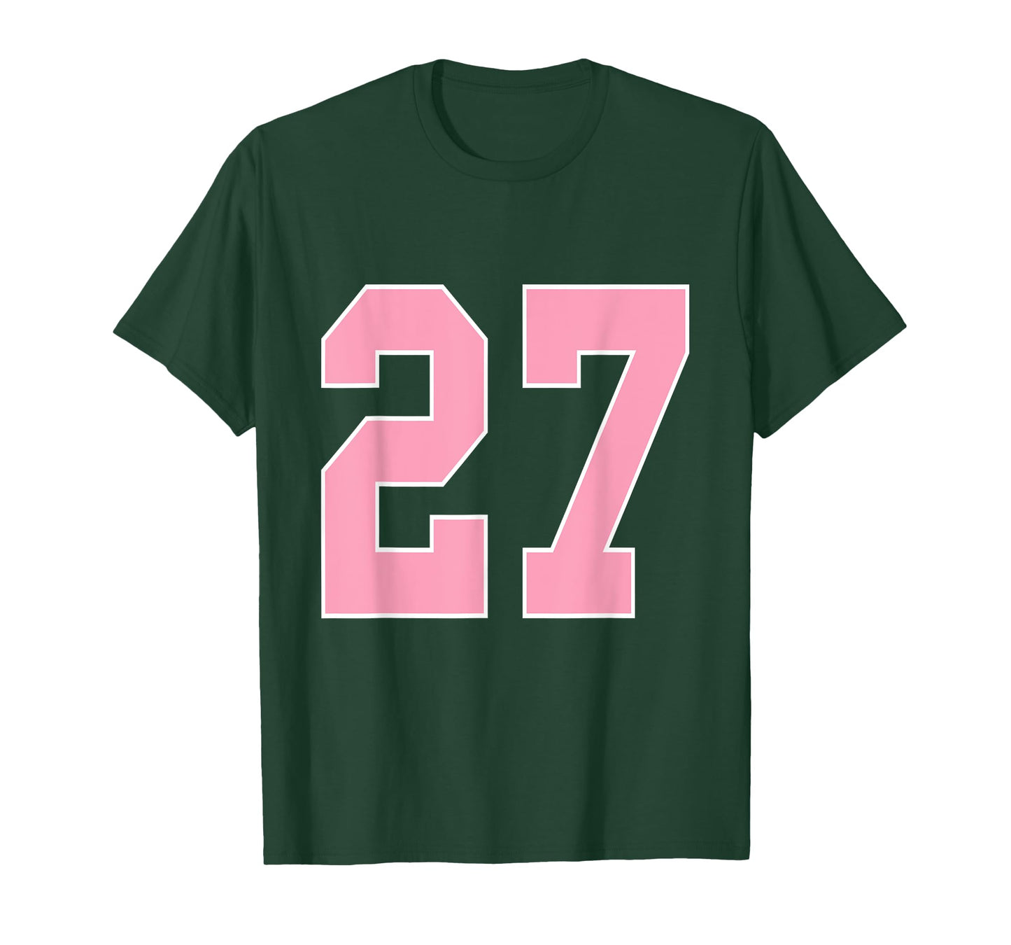 Number 27 Shirt Pink Football Basketball Breast Cancer Aware T-Shirt