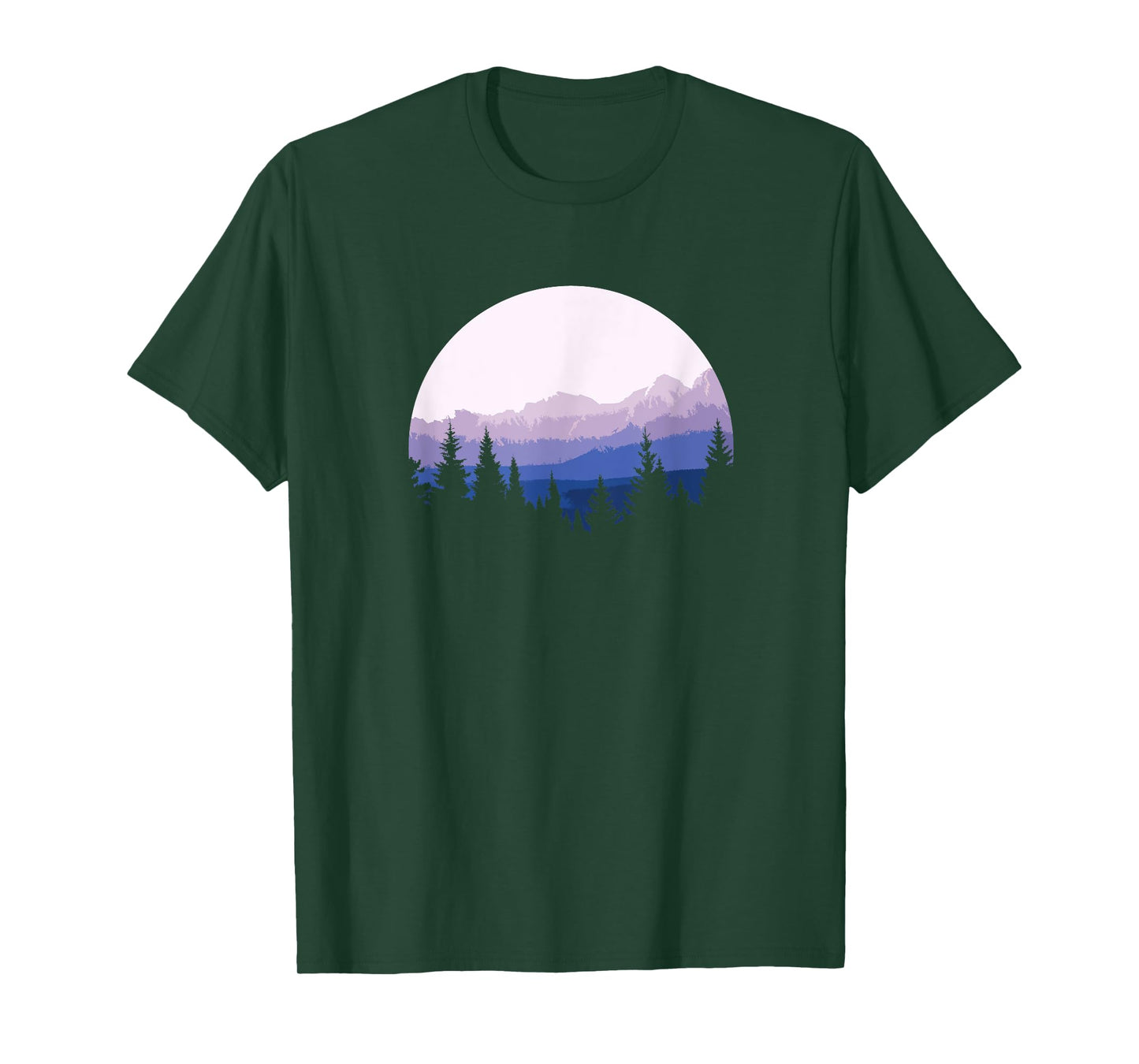 Forest Scene Mountain Silhouette T-Shirt