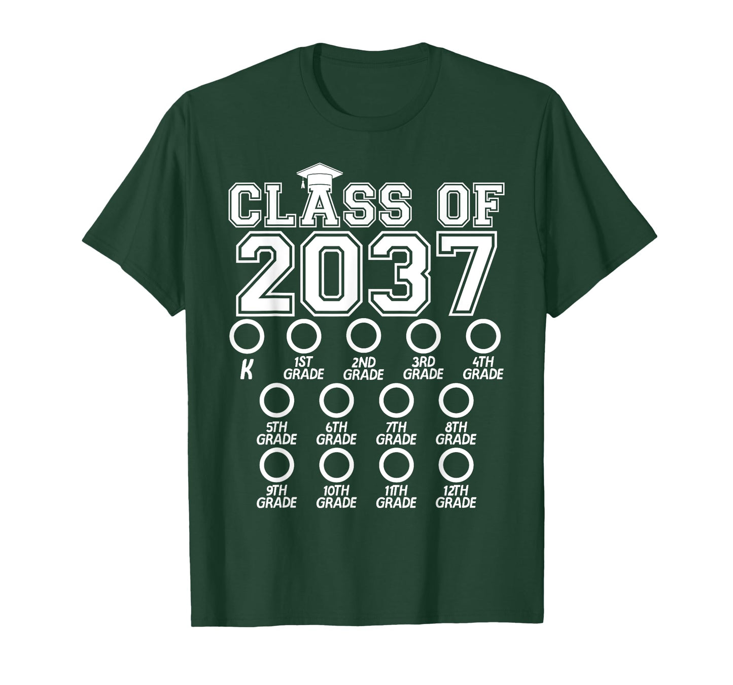 CLASS OF 2037 CHECK BOX GROW WITH ME PRE-K 12TH GRADE 2023 T-Shirt
