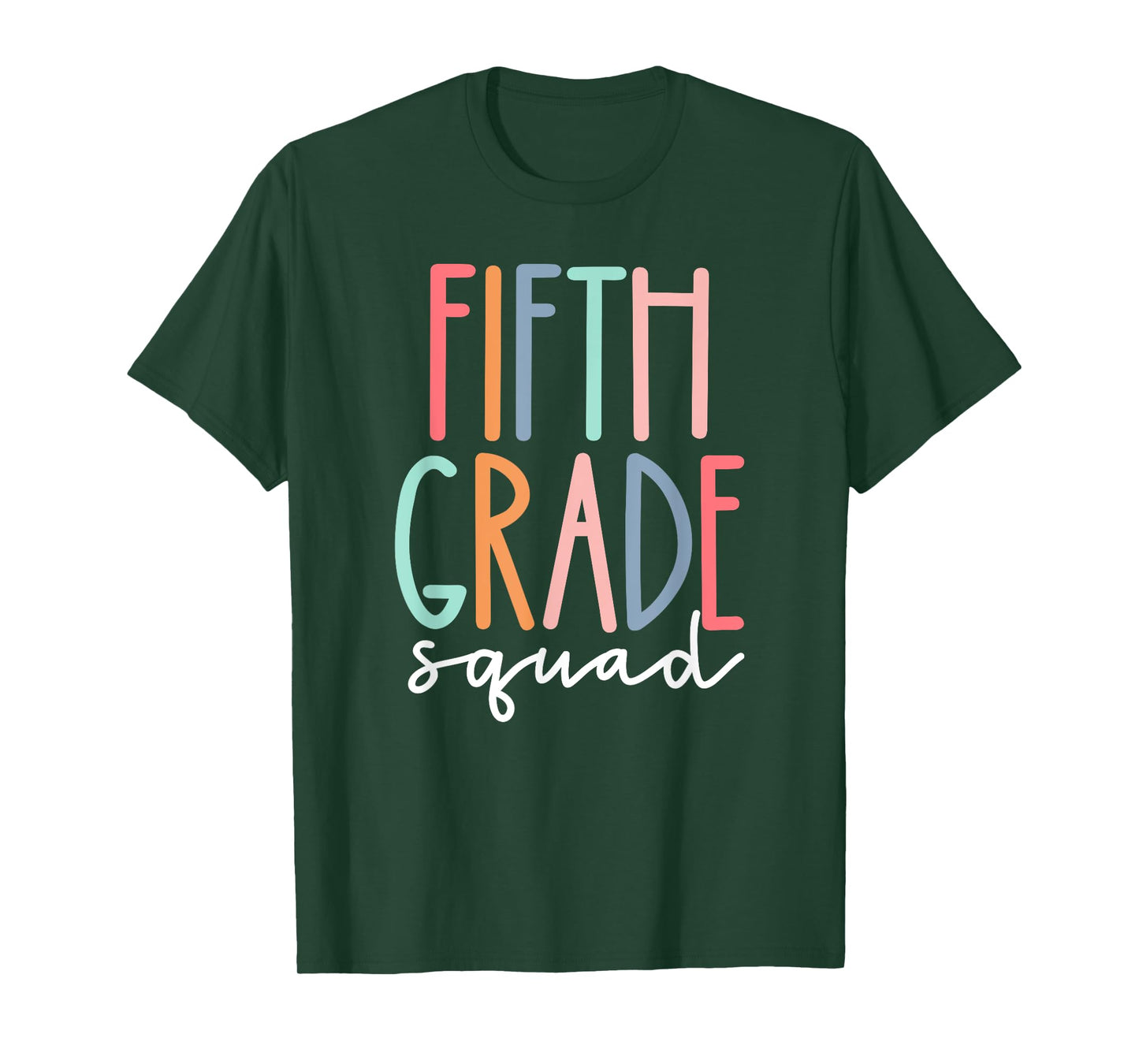 Fifth 5th Grade Squad Teacher Crew Back To School Team Men Women Girls Kids T-Shirt