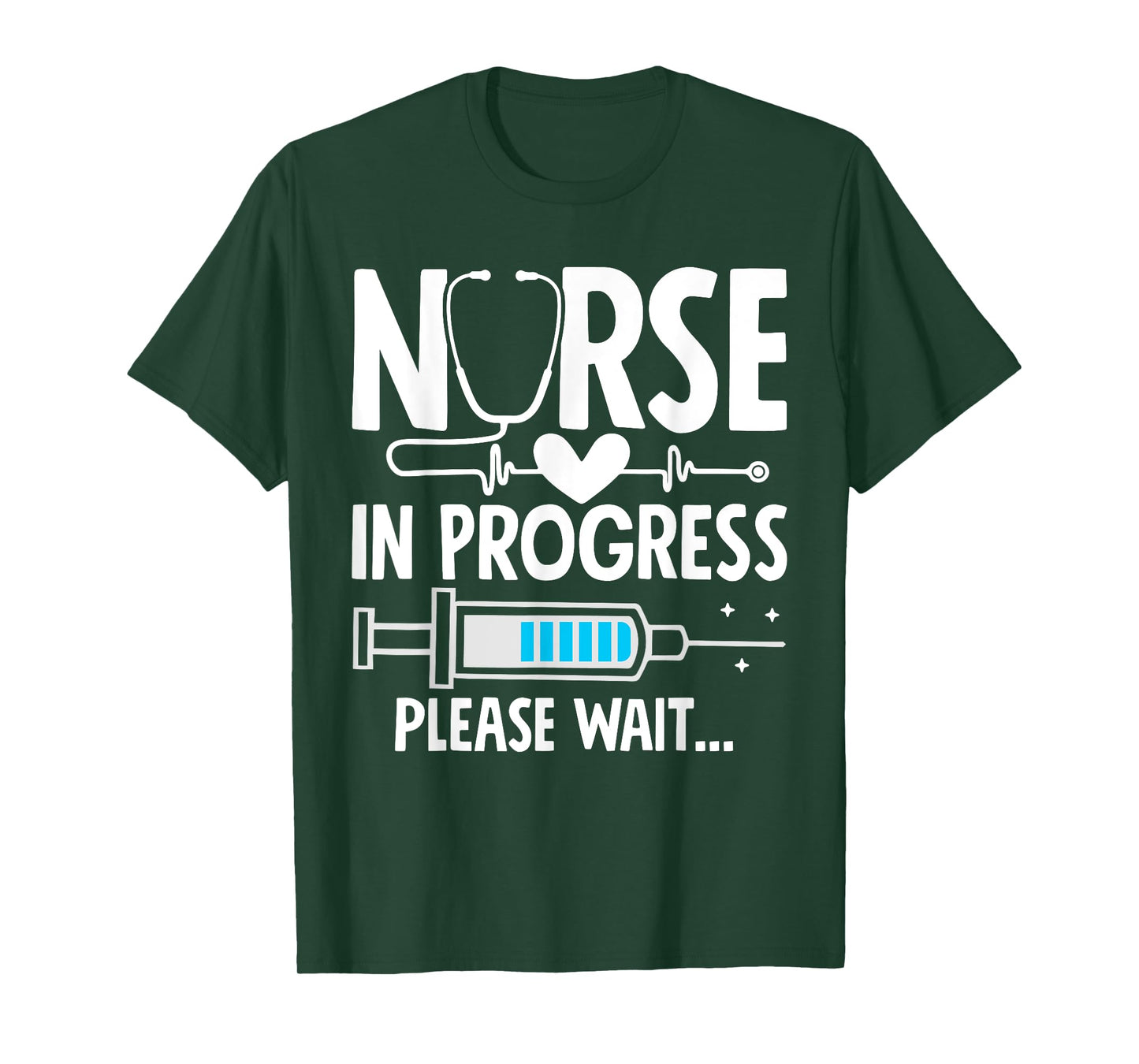 Nursing Student T-Shirt Women Girls Funny Nurse In Progress T-Shirt