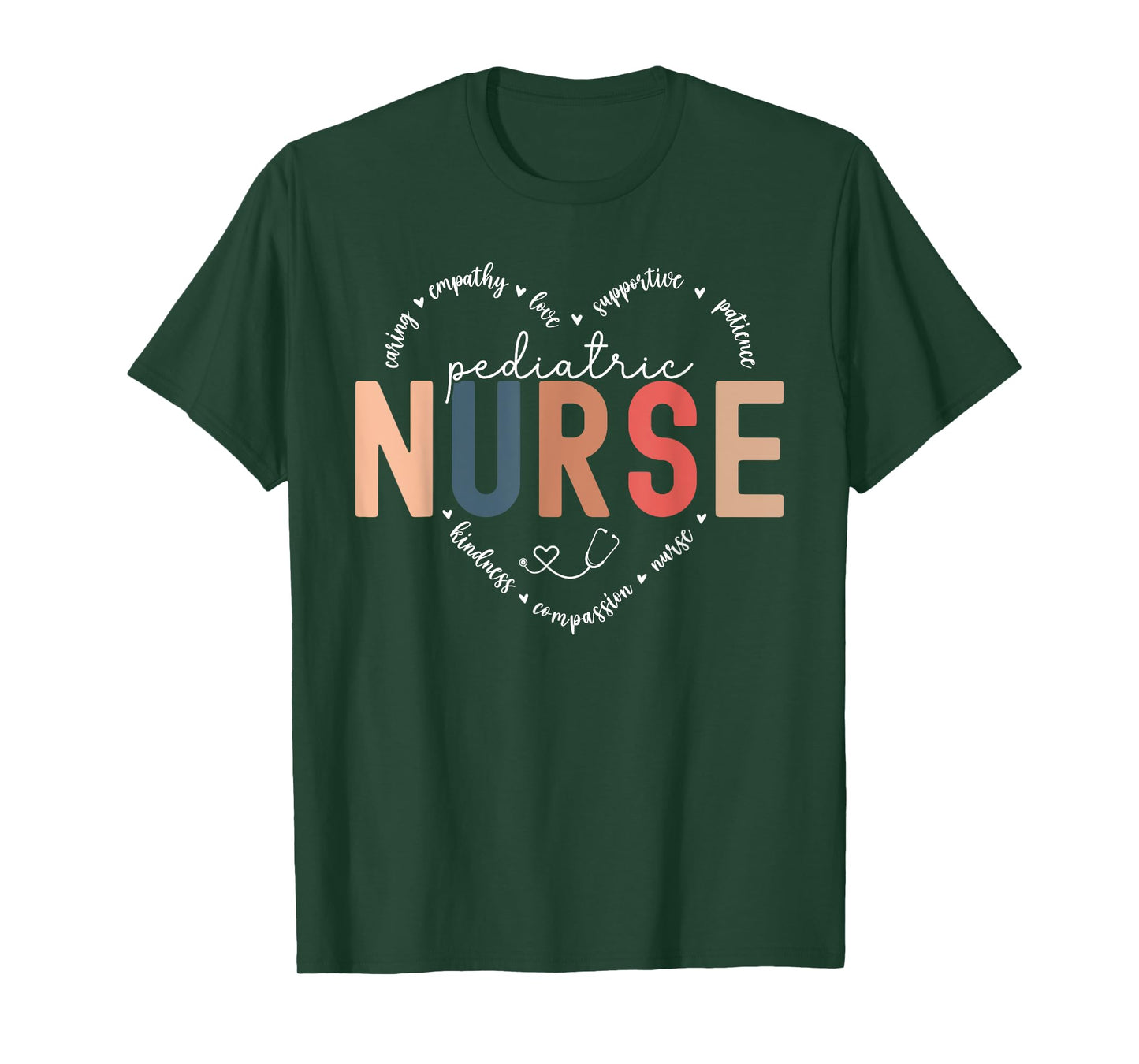 Pediatric Nurse PICU Nurse Heart PEDS Nurse Nursing Women T-Shirt