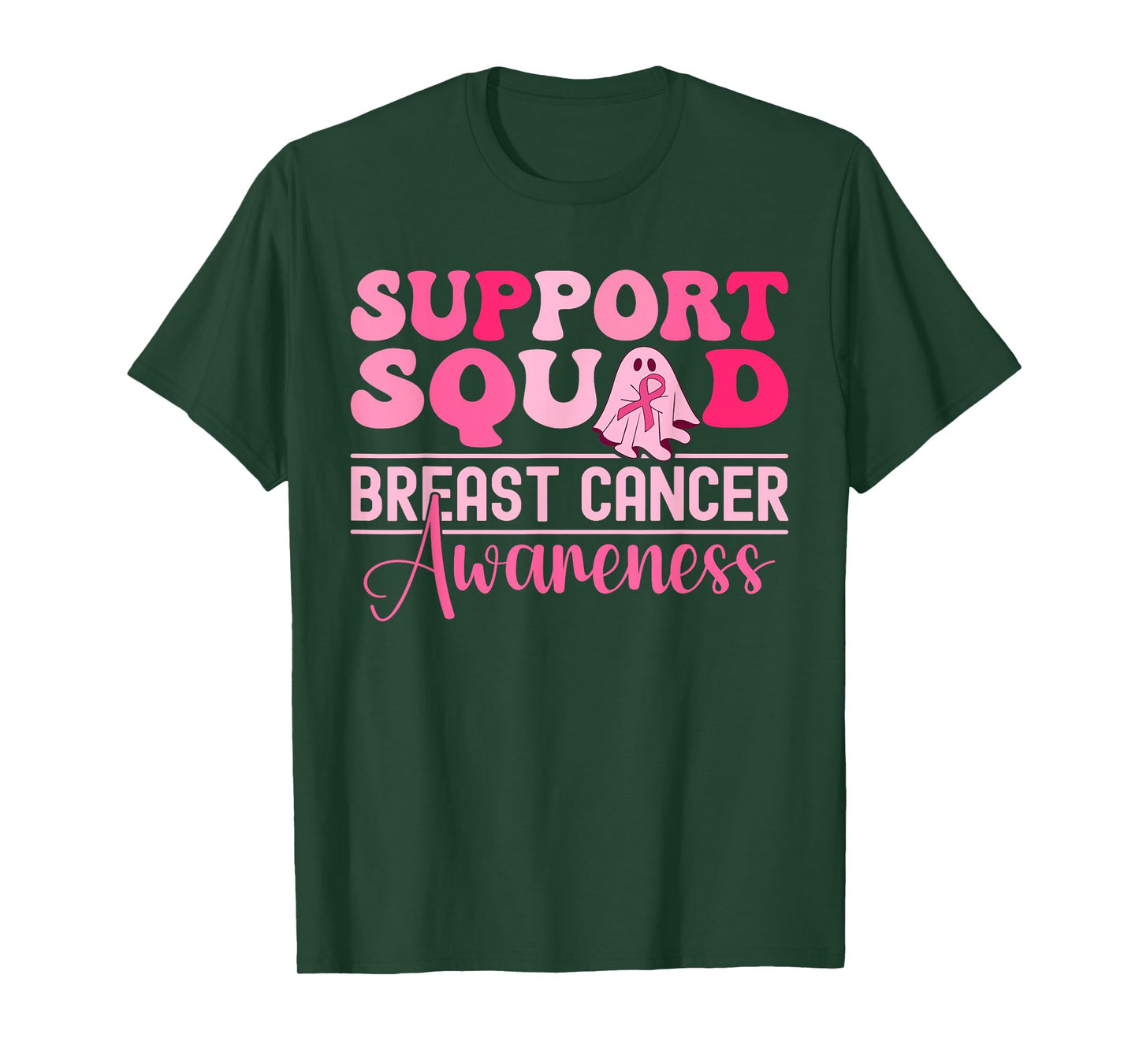 Support Squad Breast Cancer Awareness halloween girls kids T-Shirt