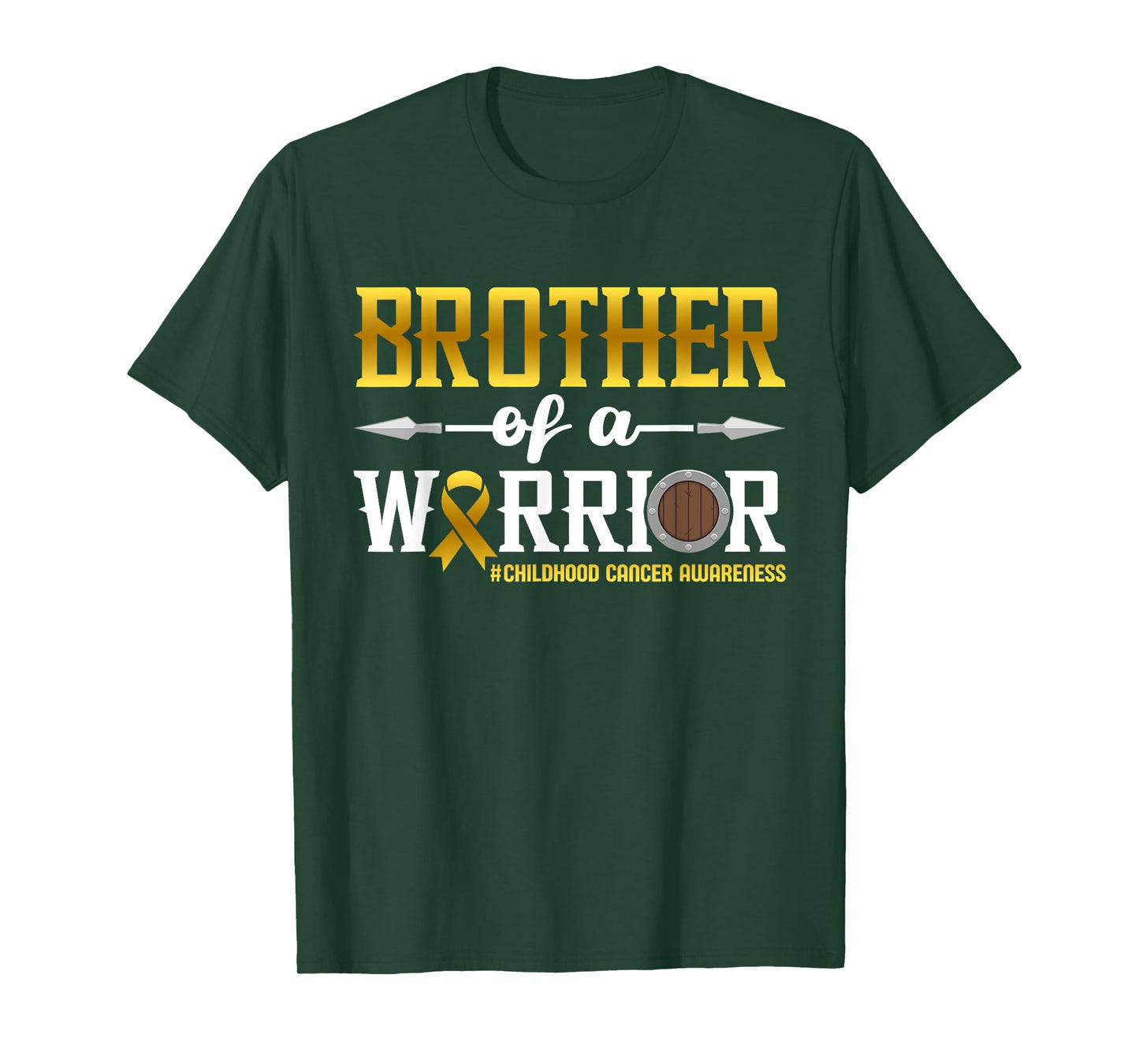 Brother Of A Warrior Childhood Cancer Awareness Ribbon T-Shirt