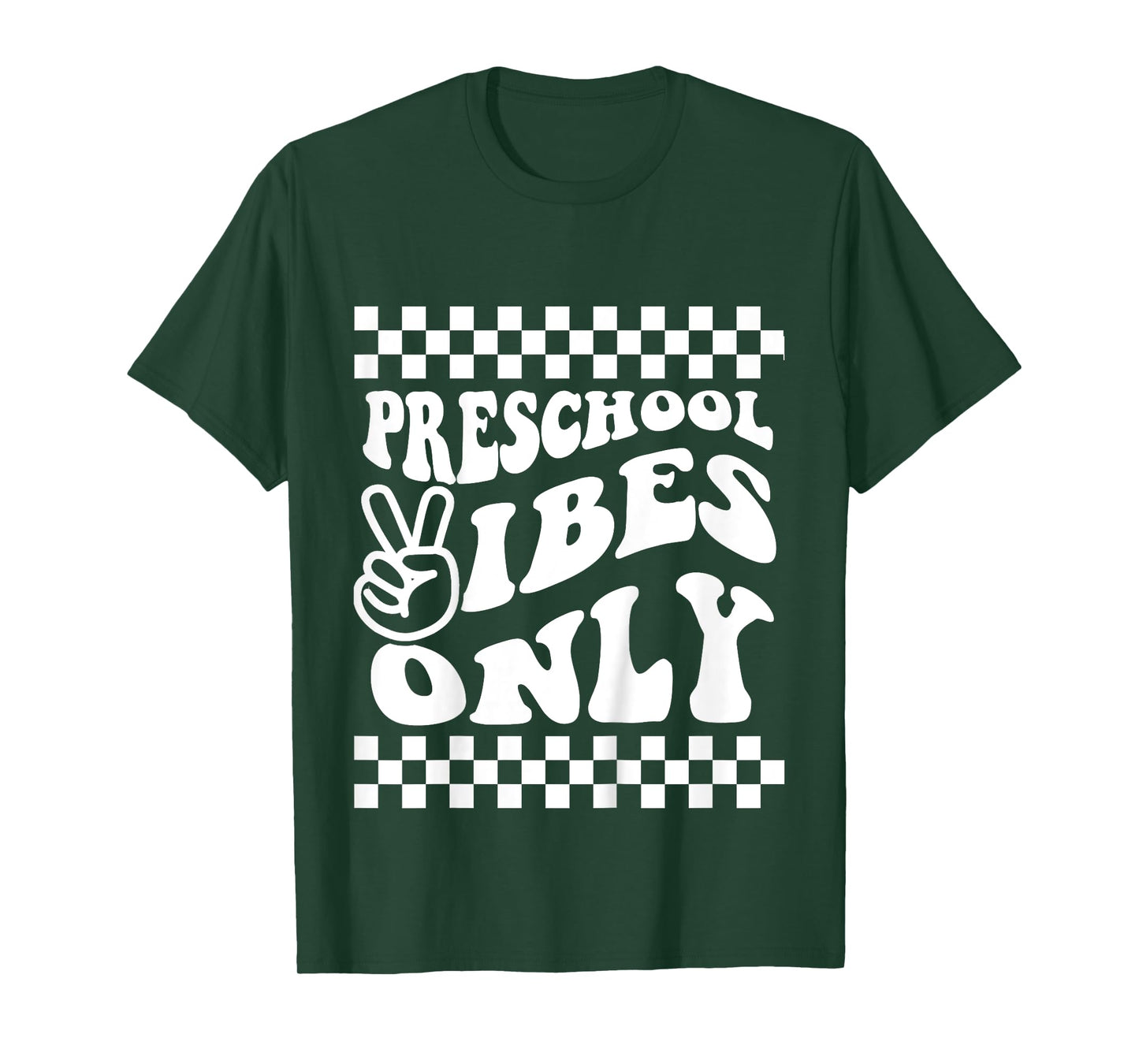 First Day of Preschool Vibes Only Retro Girl Toddler Boy T-Shirt
