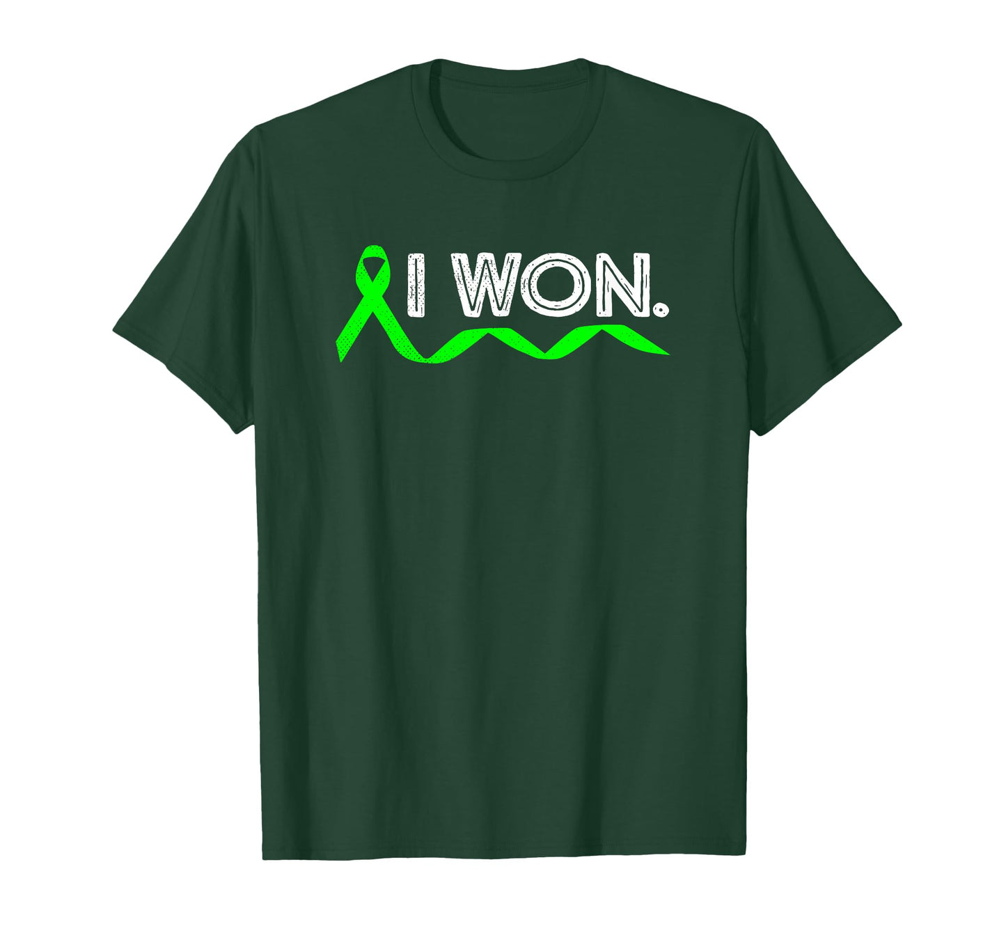 Lymphoma Cancer I Won Lime Green Ribbon Awareness Warrior T-Shirt